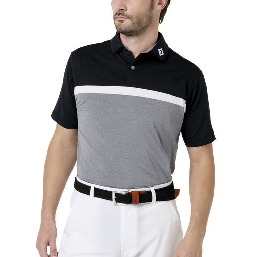 Essential M`s カラーブロック ストレッチライル半袖シャツ