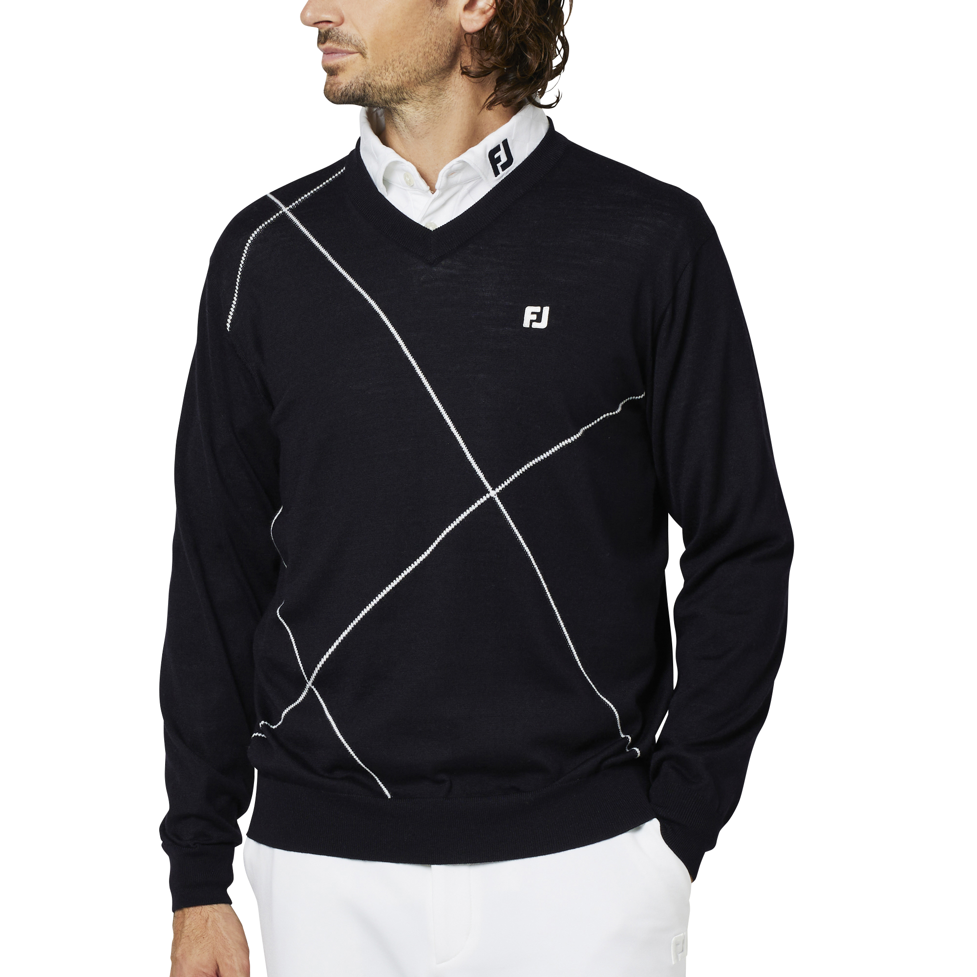 【新品】フットジョイ FOOTJOY アーガイル セーター Lサイズ 完売 クロップドアーガイルVネックL/Sセーター - FootJoy Japan