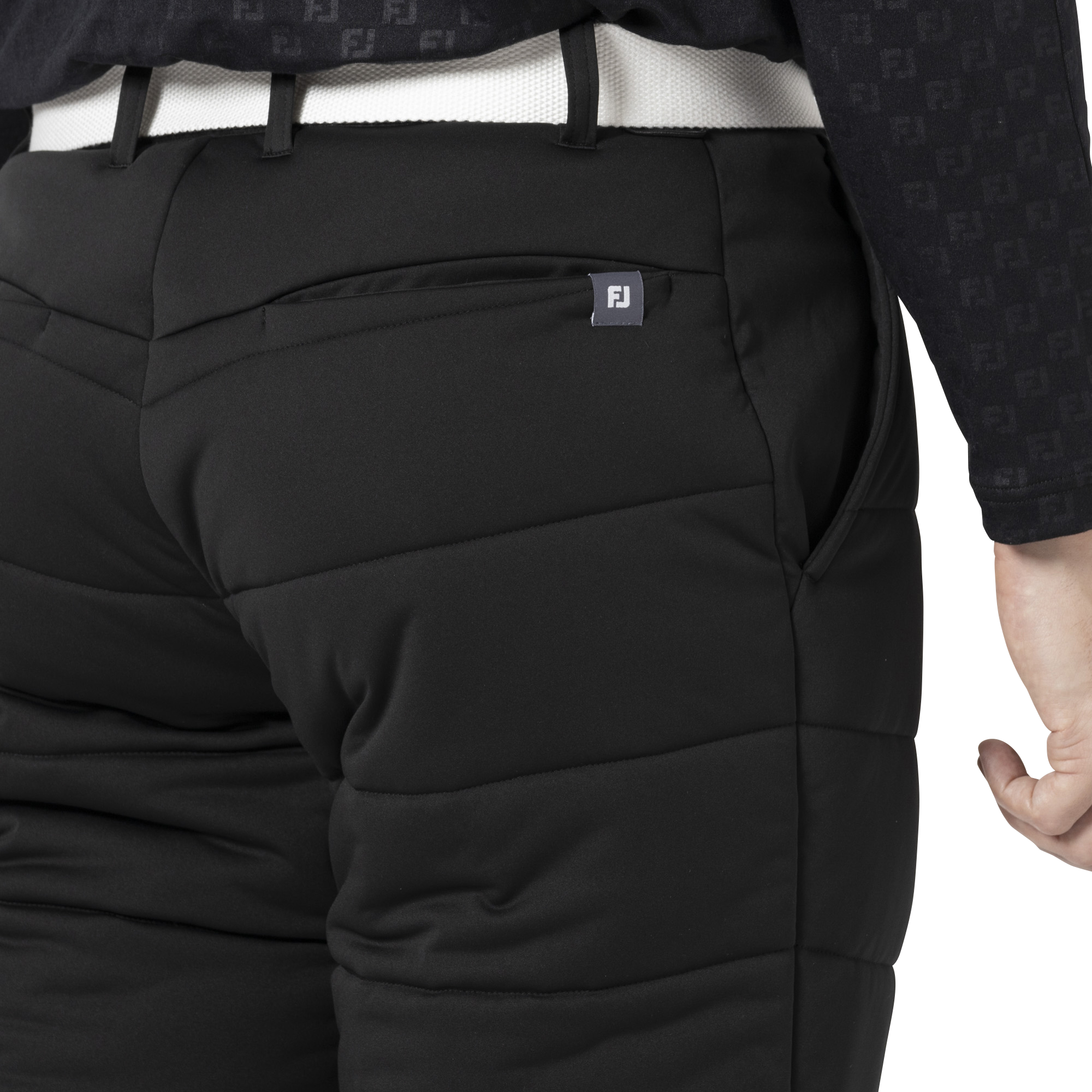 MEN'S 防風ニットラミネーション ファブリックミックス中綿パンツ