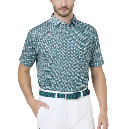 フローラルマーク ストレッチライル半袖シャツ