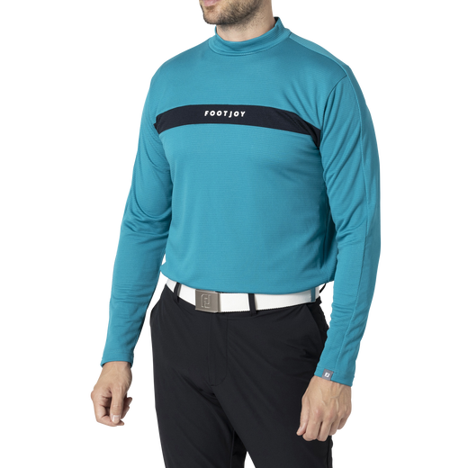 MEN&#39;S DRY THROUGHLIGHT チェストライン 長袖モックネックシャツ