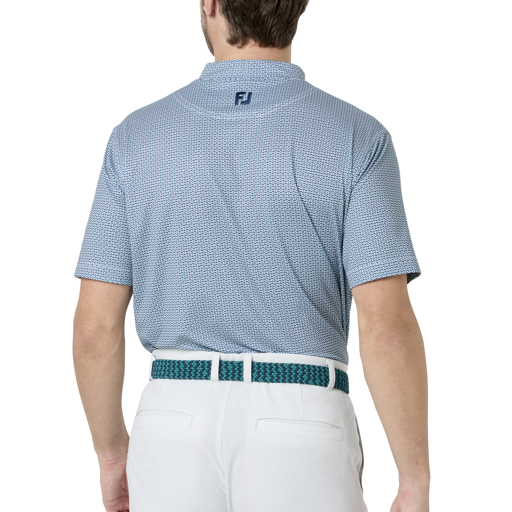 ノーティカルフラッグ ストレッチライル半袖モックネックシャツ