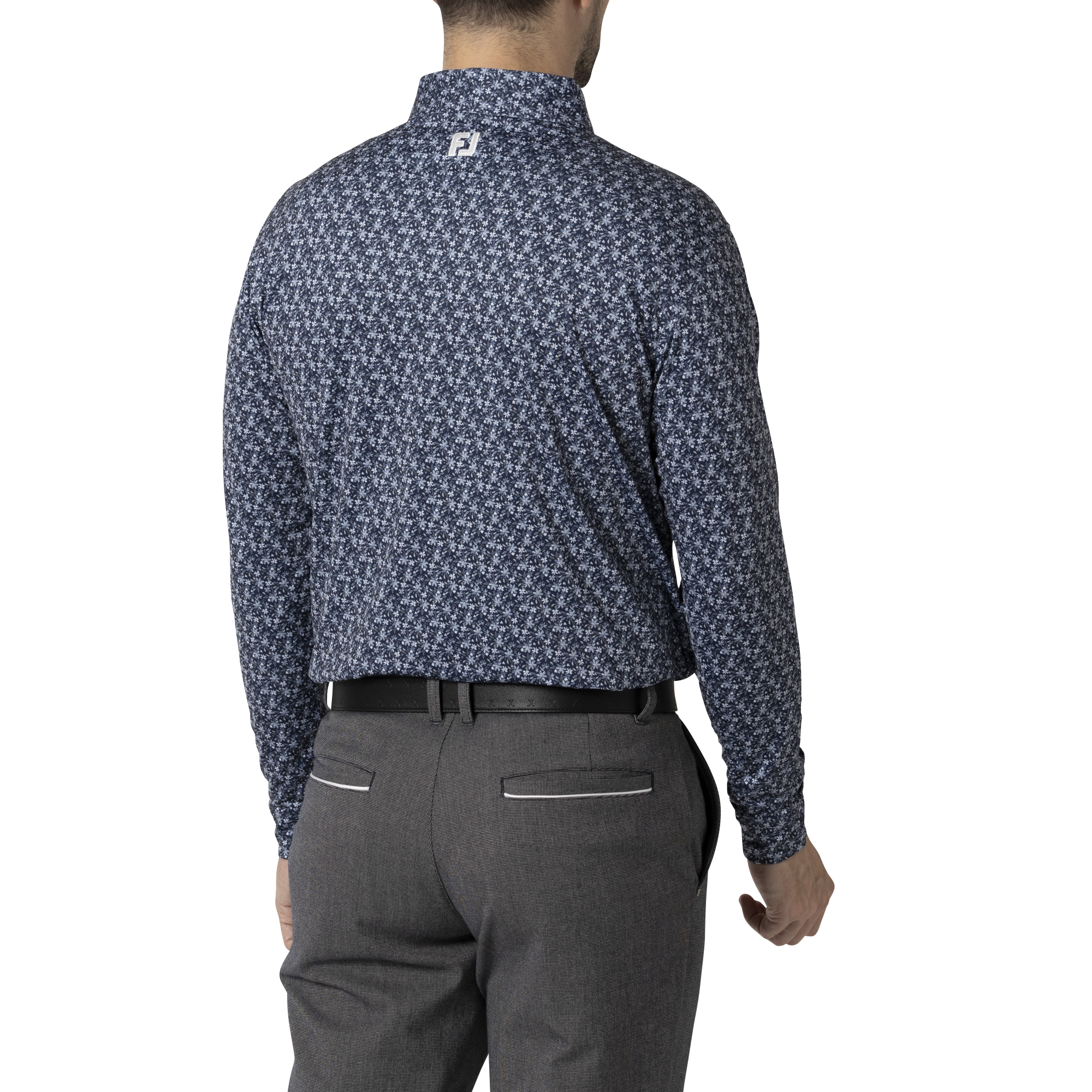 MEN'S フローラルプリント 長袖ボタンダウンシャツ