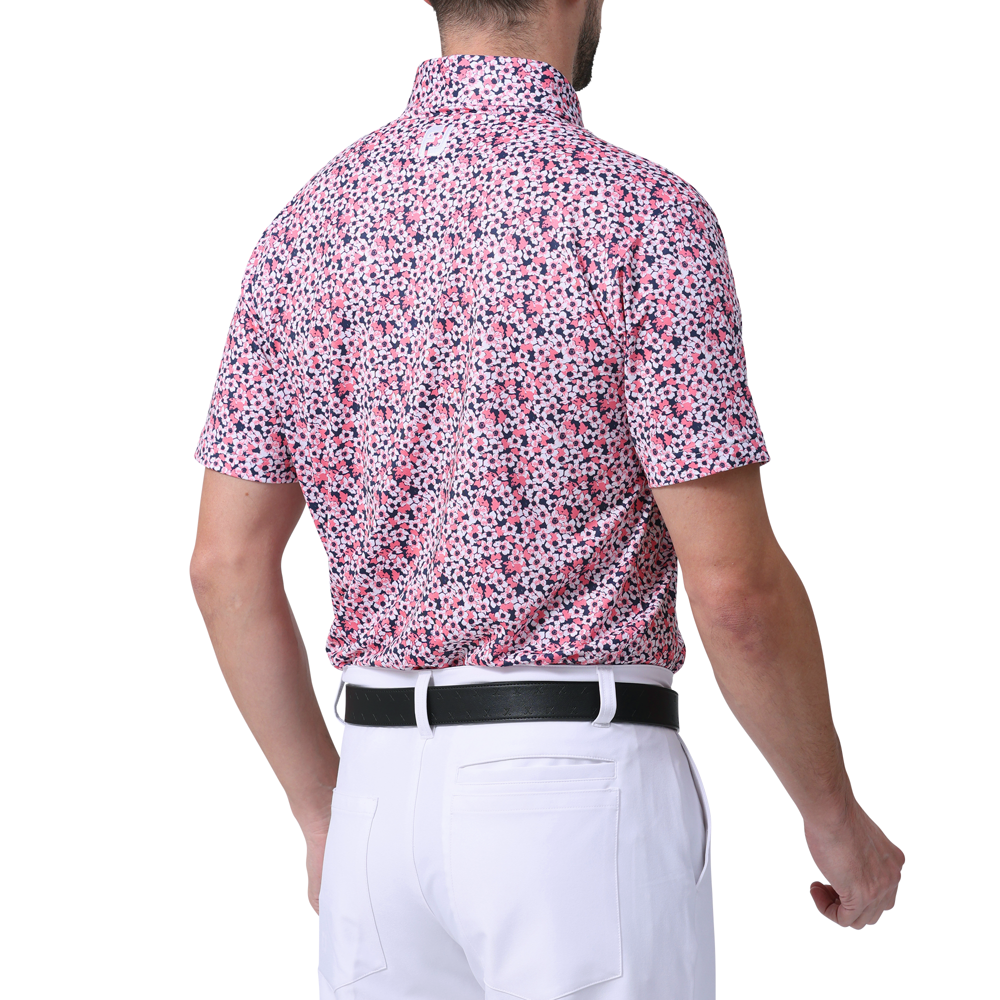 サクラソウプリント半袖ボタンダウンシャツ