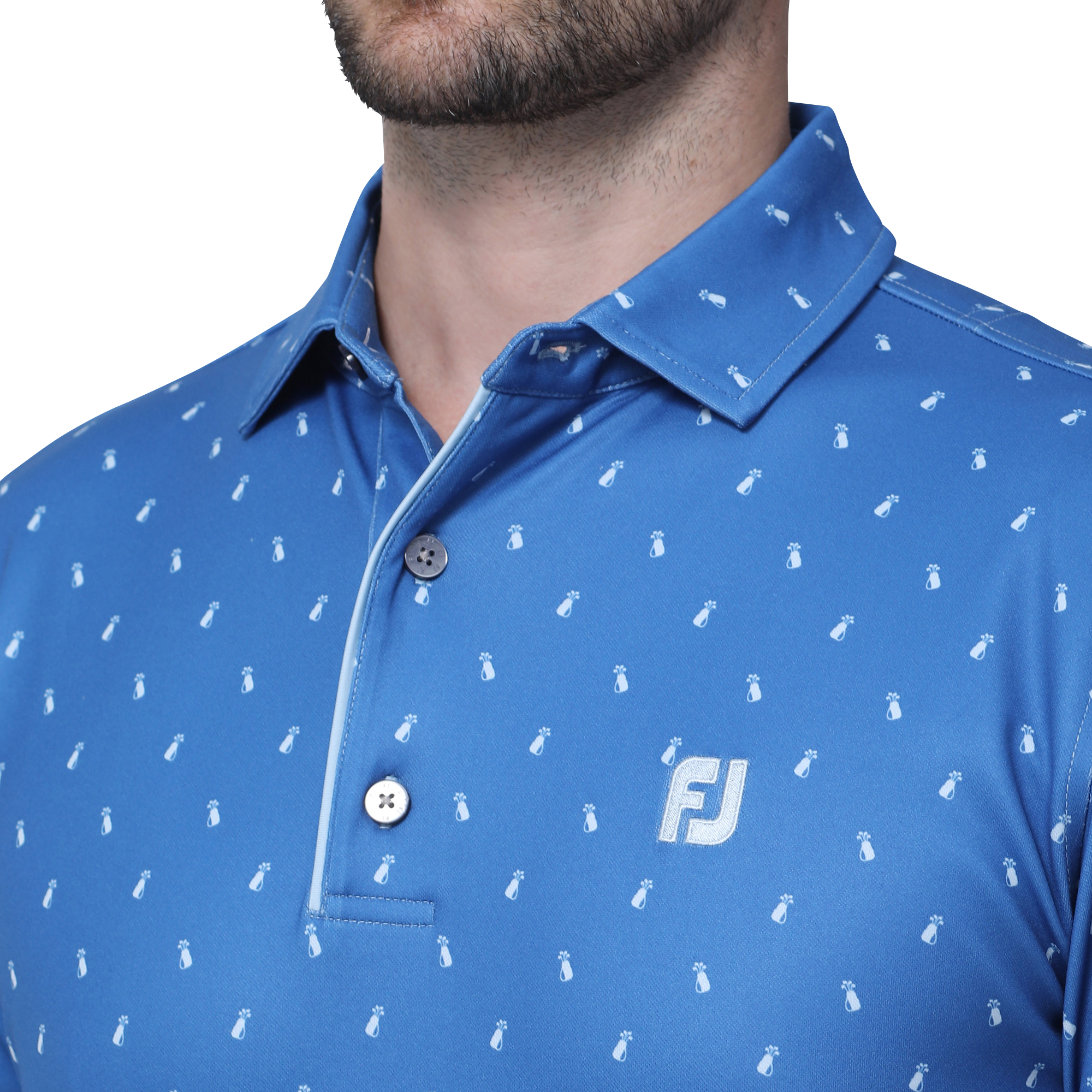 MEN'S ゴルフバッグ柄サーモライト長袖シャツ