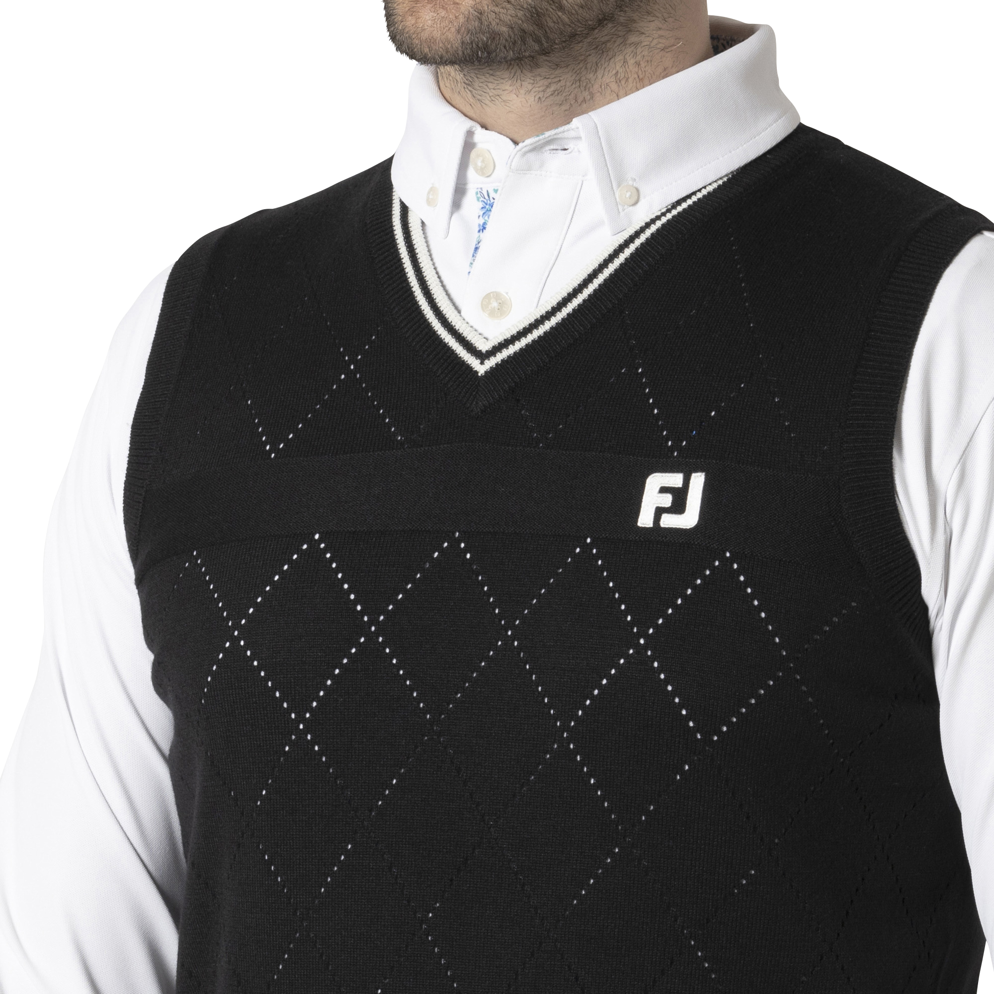 MEN'S ダイヤ柄 セーターベスト