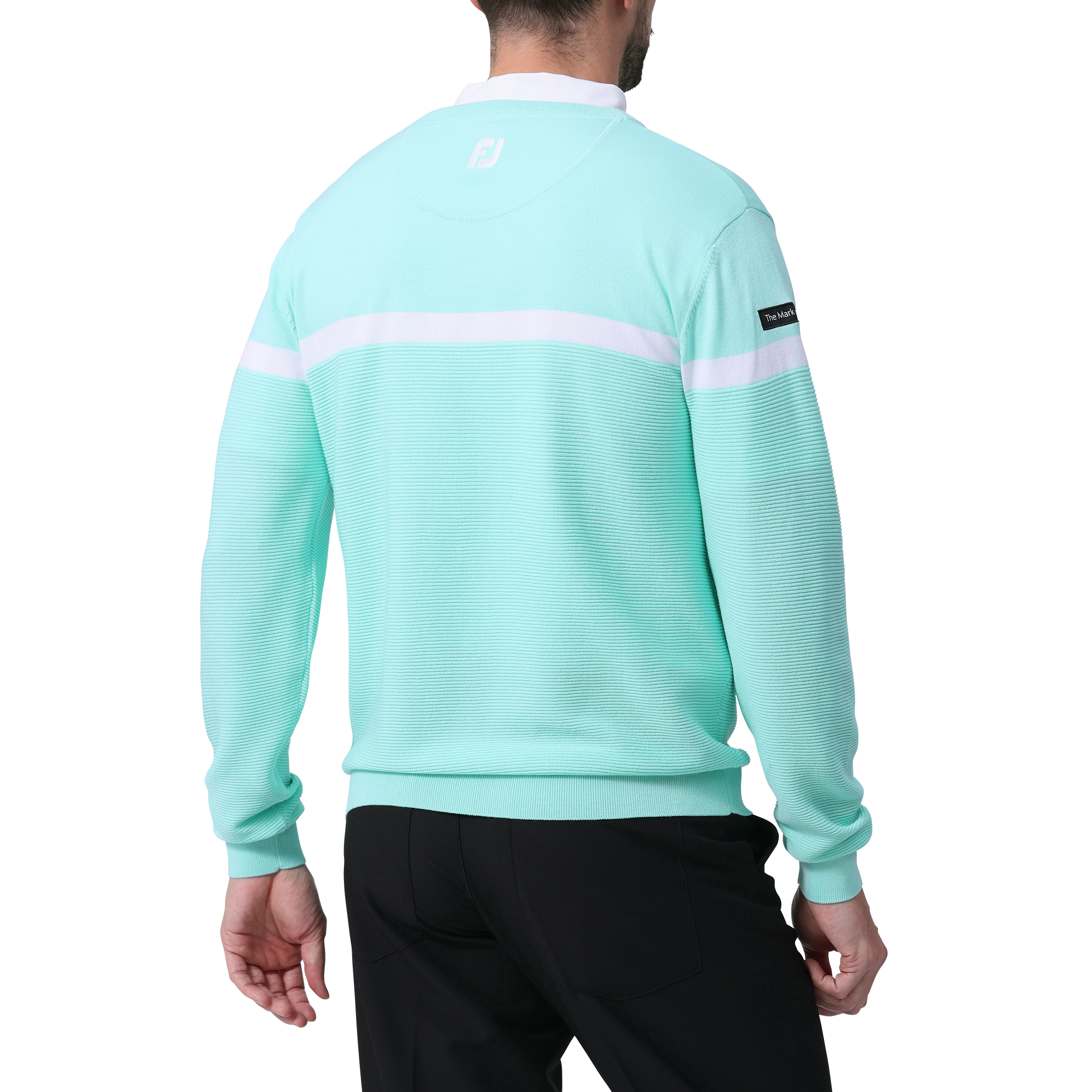 チェストライン長袖クルーネックセーター