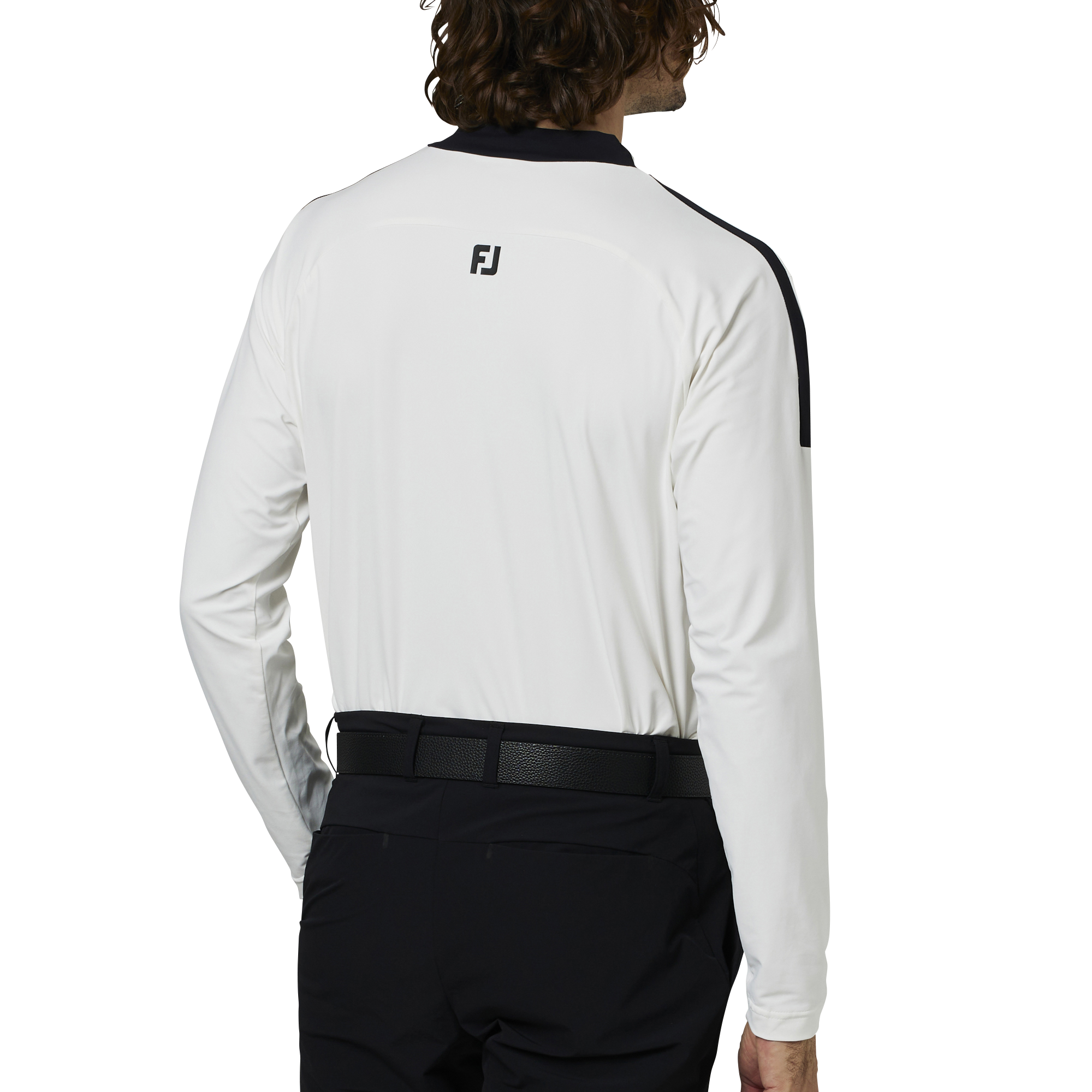 ショルダーライン長袖モックネックシャツ