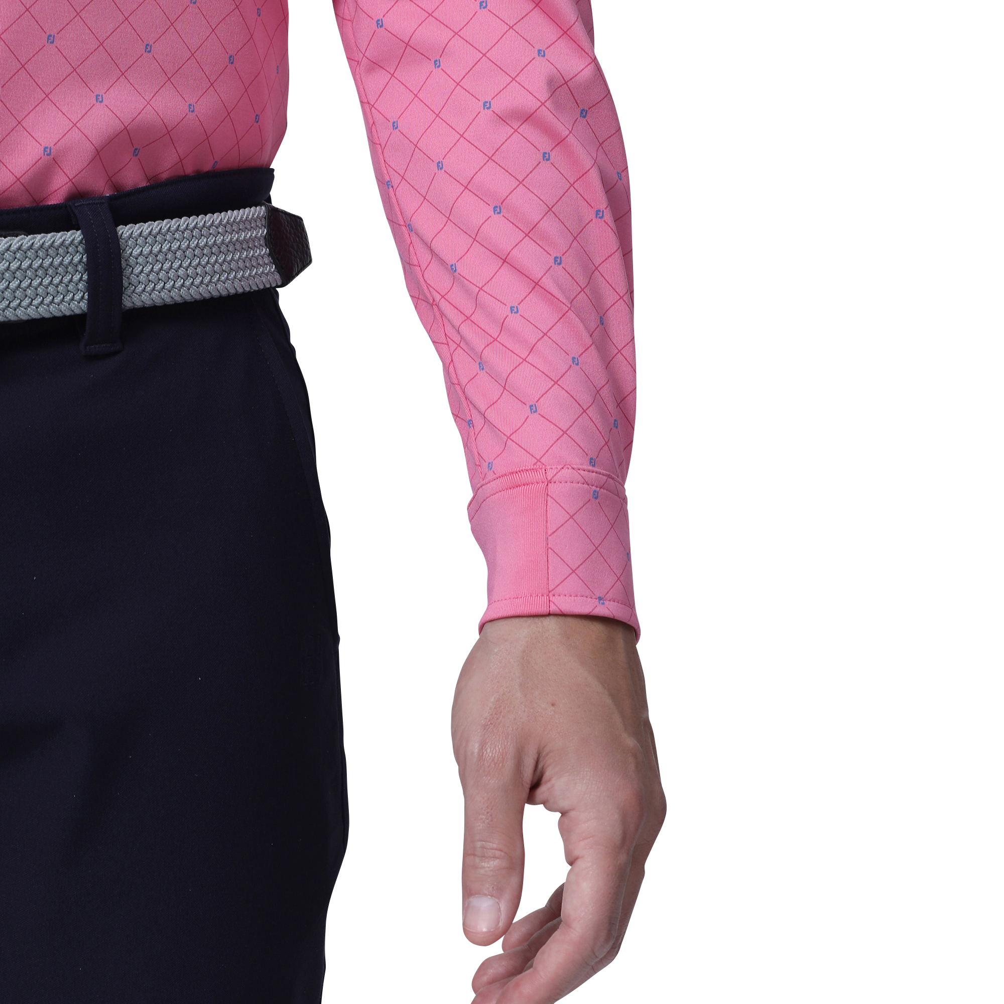 MEN'S FJアーガイル蓄熱保温長袖ボタンダウンシャツ