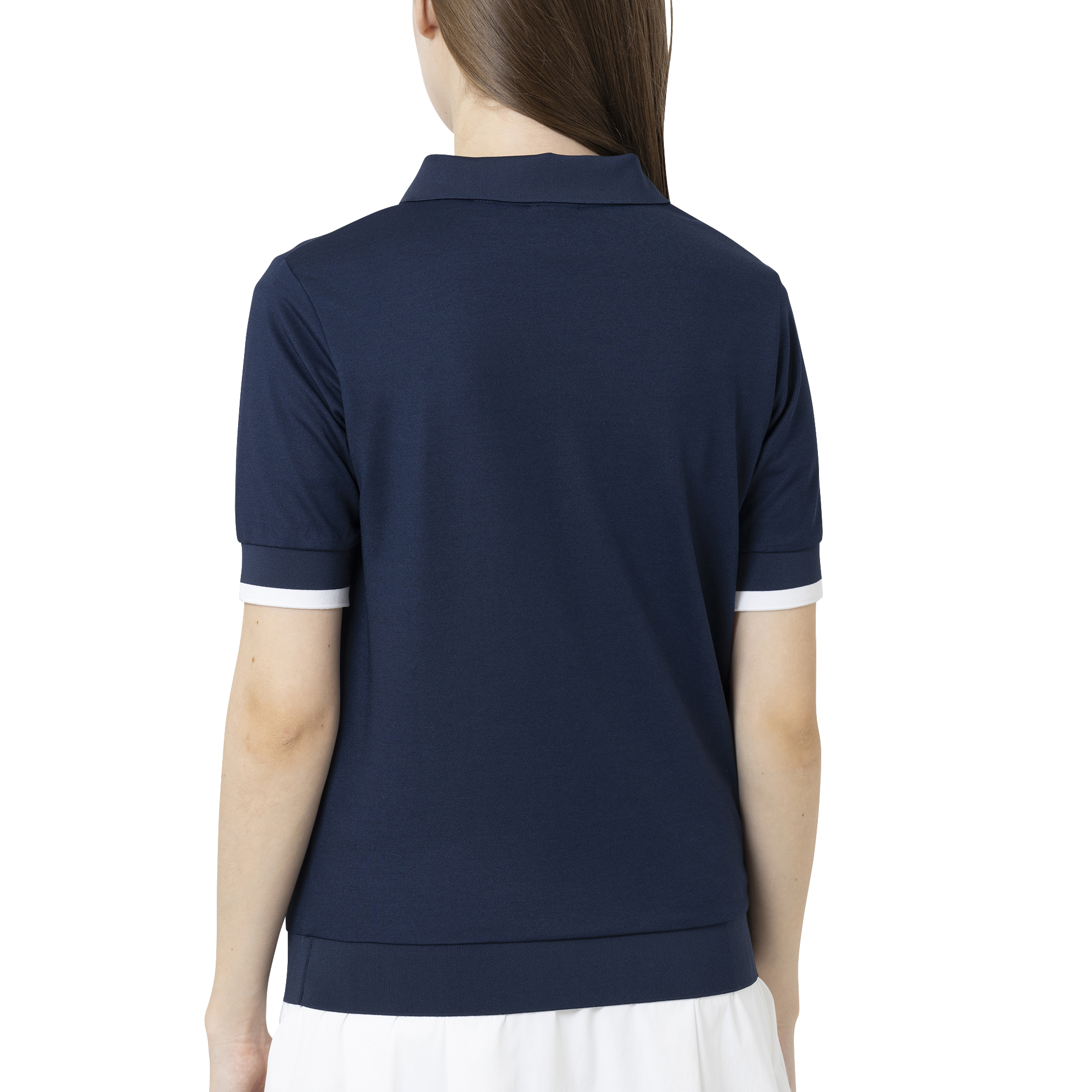 カラーブロック オープンプラケットストレッチ鹿の子半袖シャツ