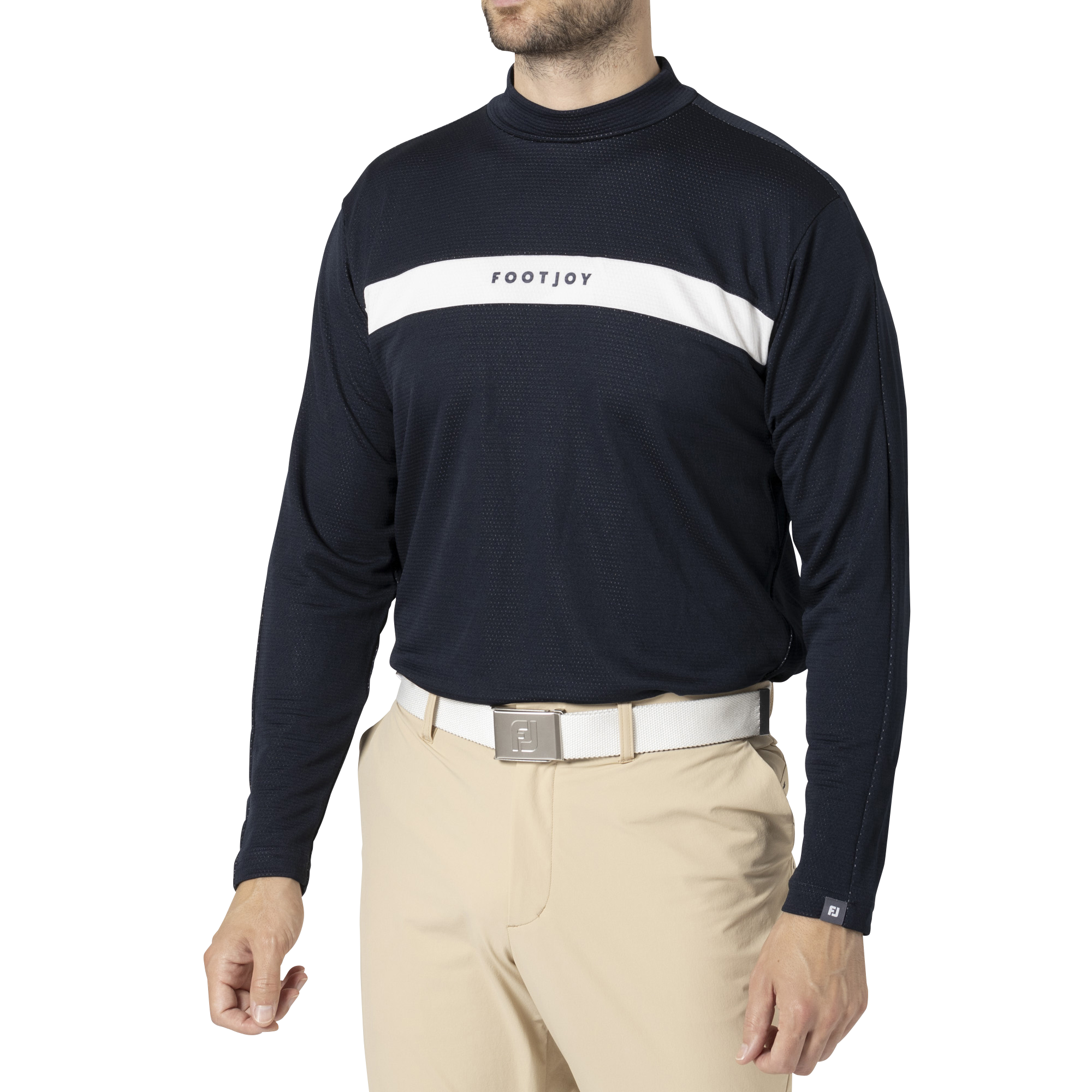 MEN'S DRY THROUGHLIGHT チェストライン 長袖モックネックシャツ