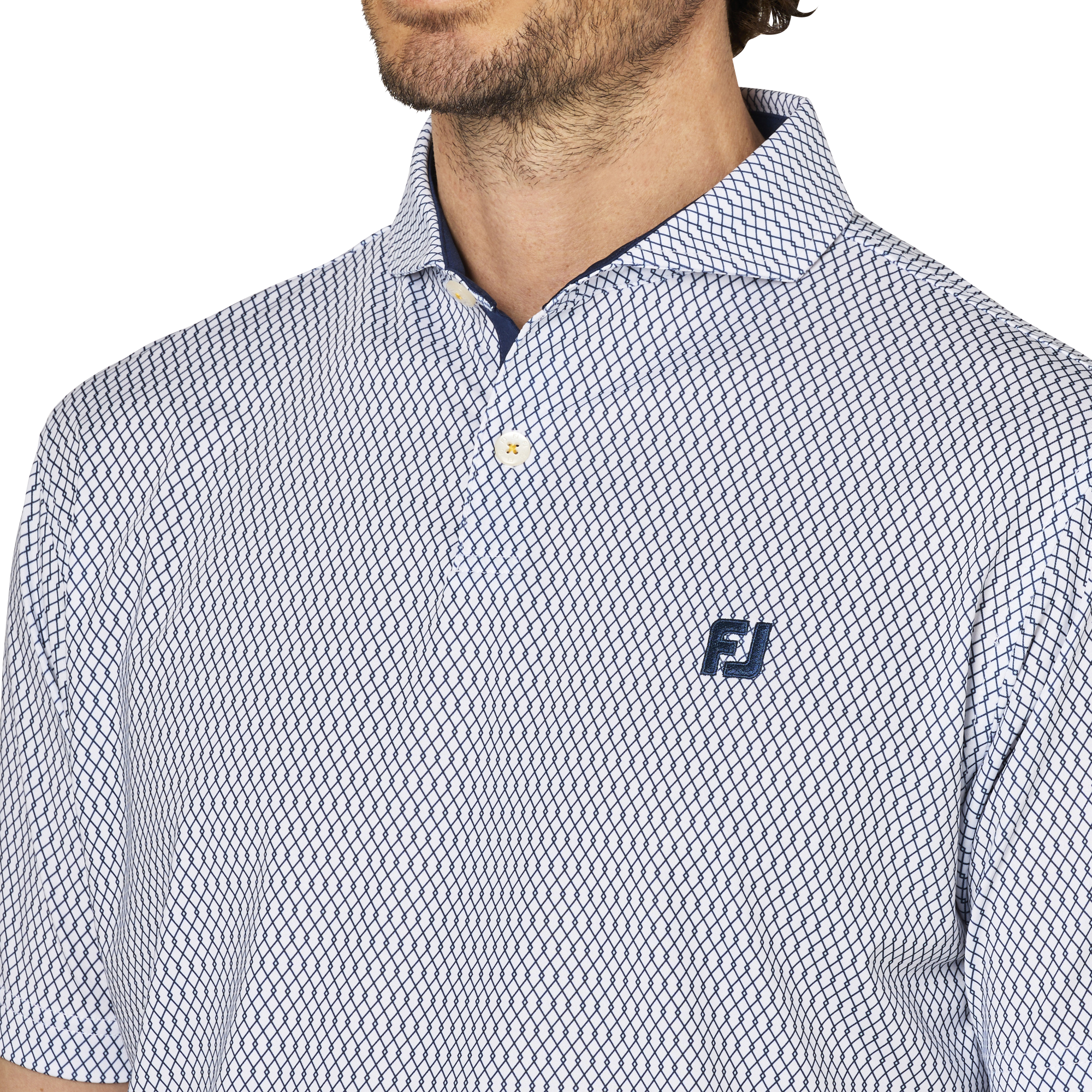 ダイヤです ダイヤ柄半袖ワイドカラーシャツ - FootJoy Japan