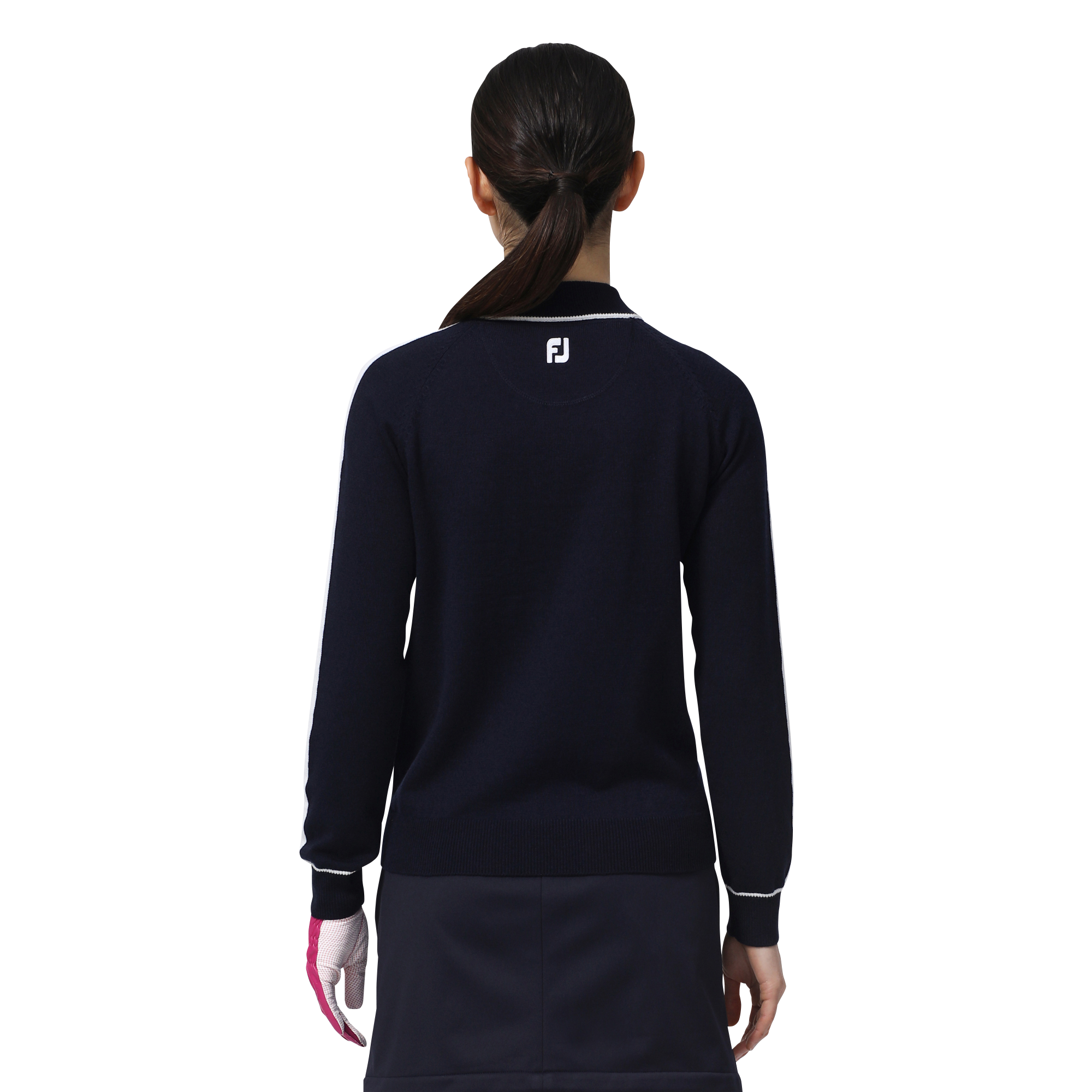 WOMEN'S モックネック ロゴセーター