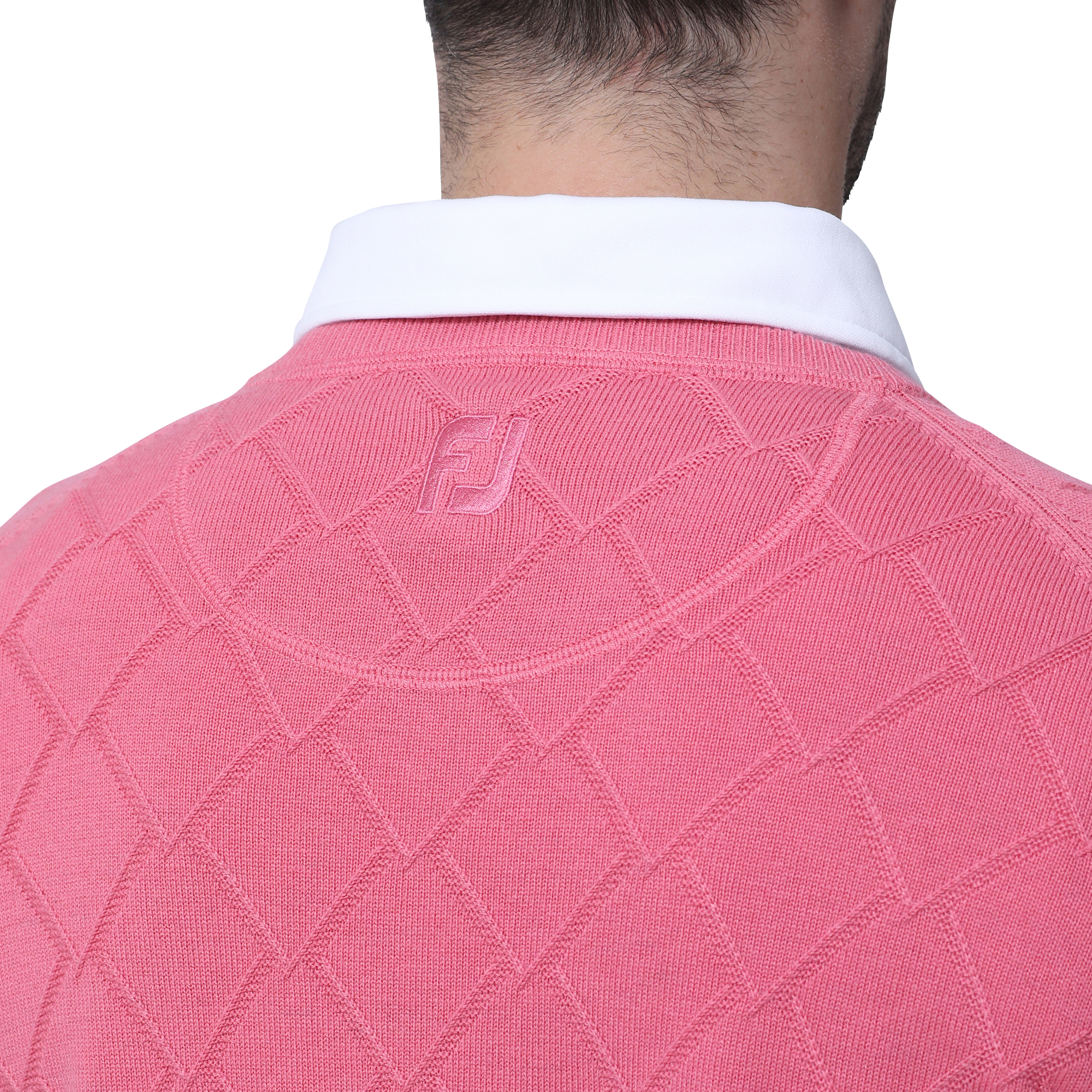 MEN'S ケーブルアーガイルVネックセーター