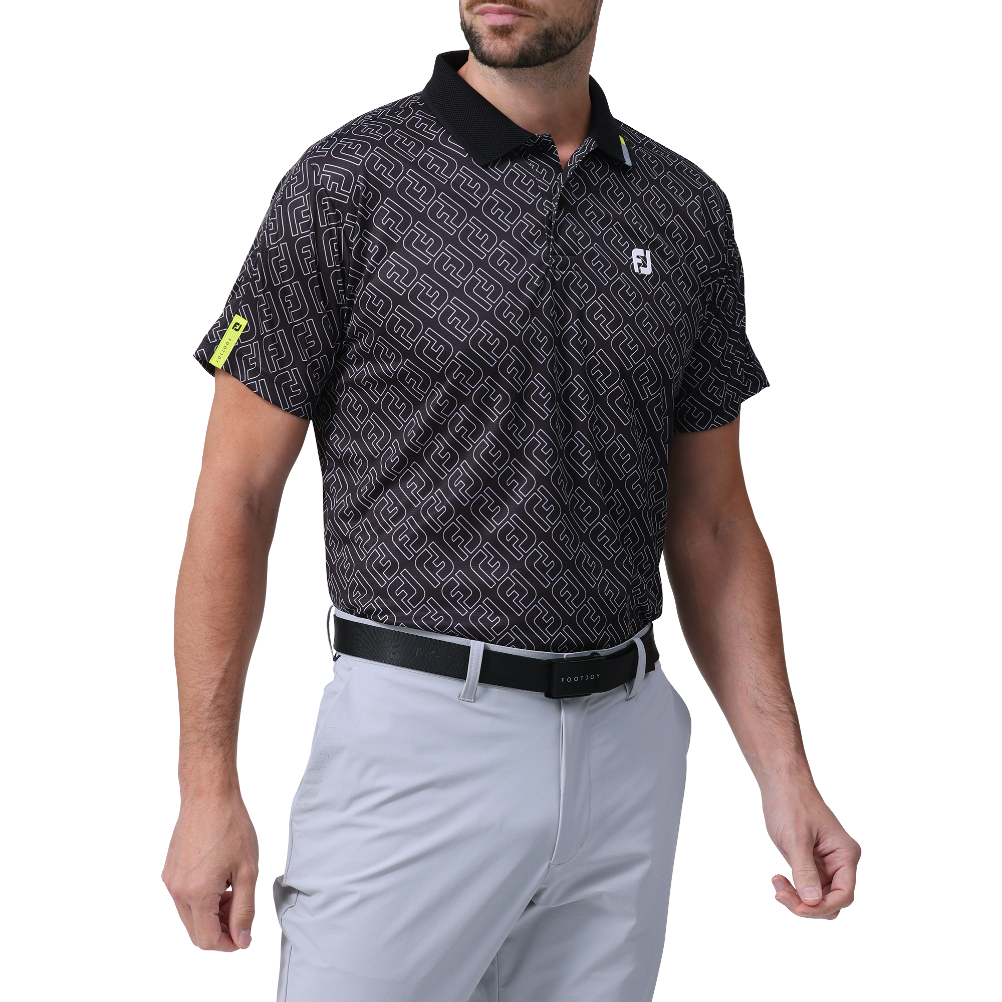 FJアウトラインプリント半袖メッシュポロ - FootJoy Japan