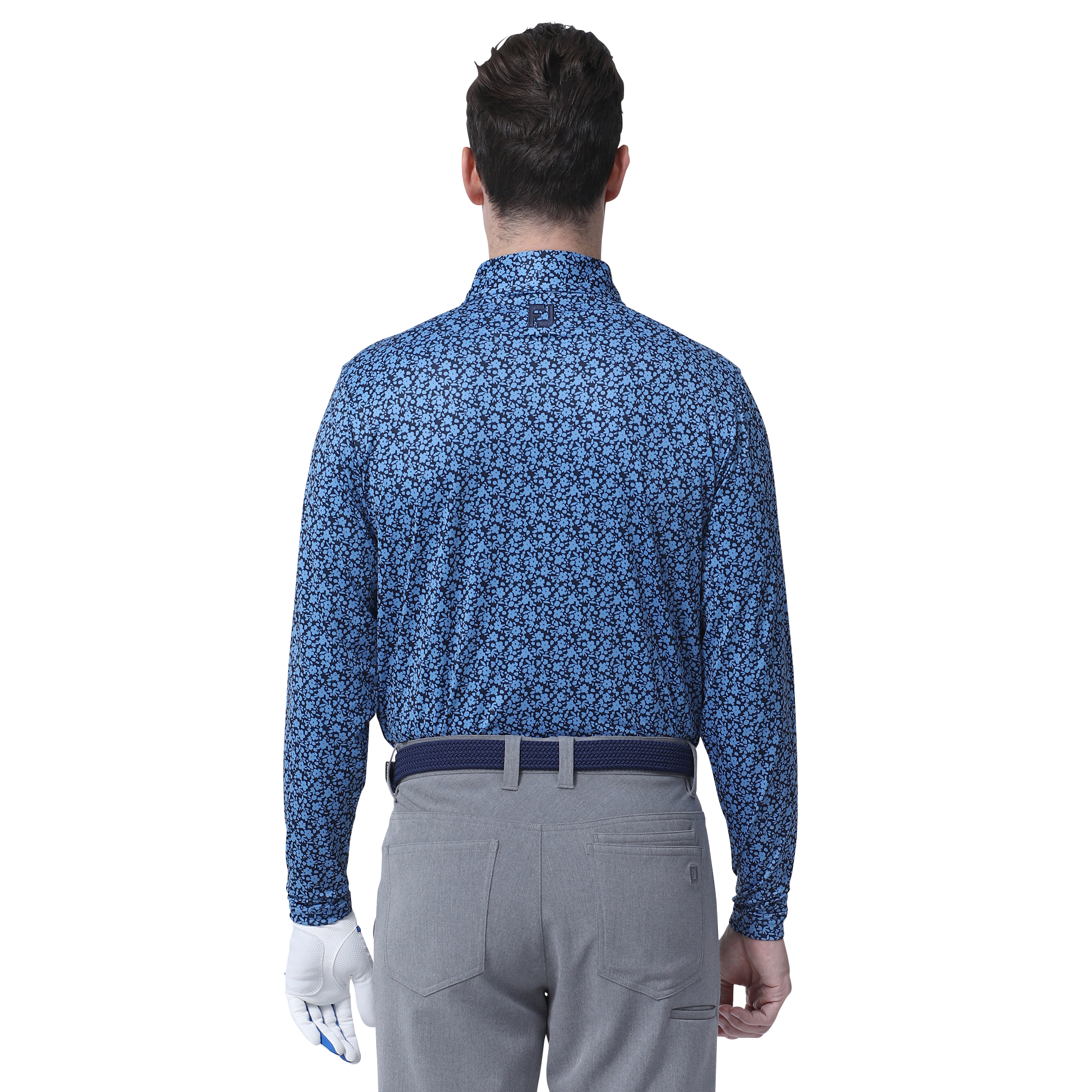 MEN'S スケッチフラワープリント長袖シャツ