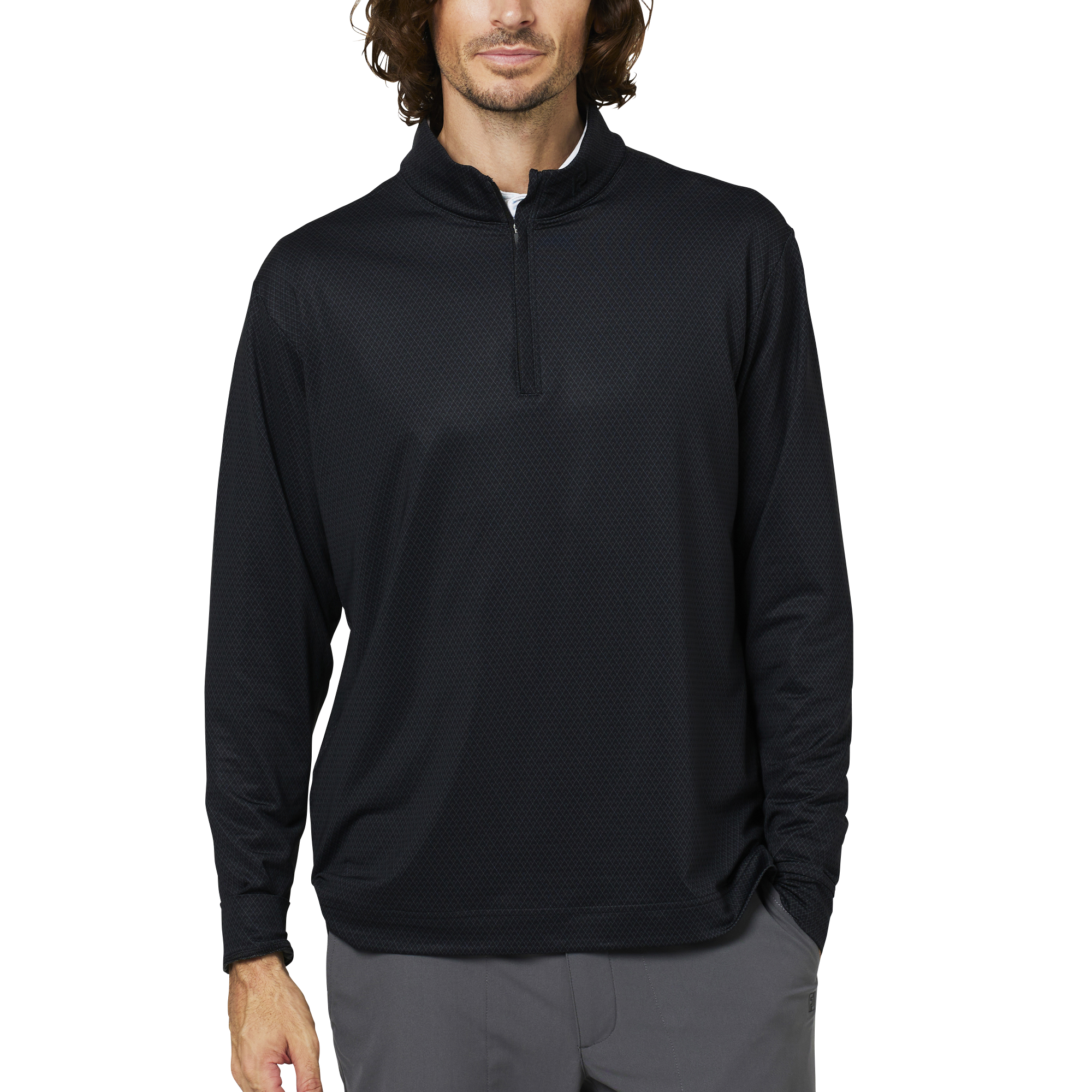 FJ ジップアップジャケット グレーと黒 ゴルフ ウェア ゴルフ ハーフ