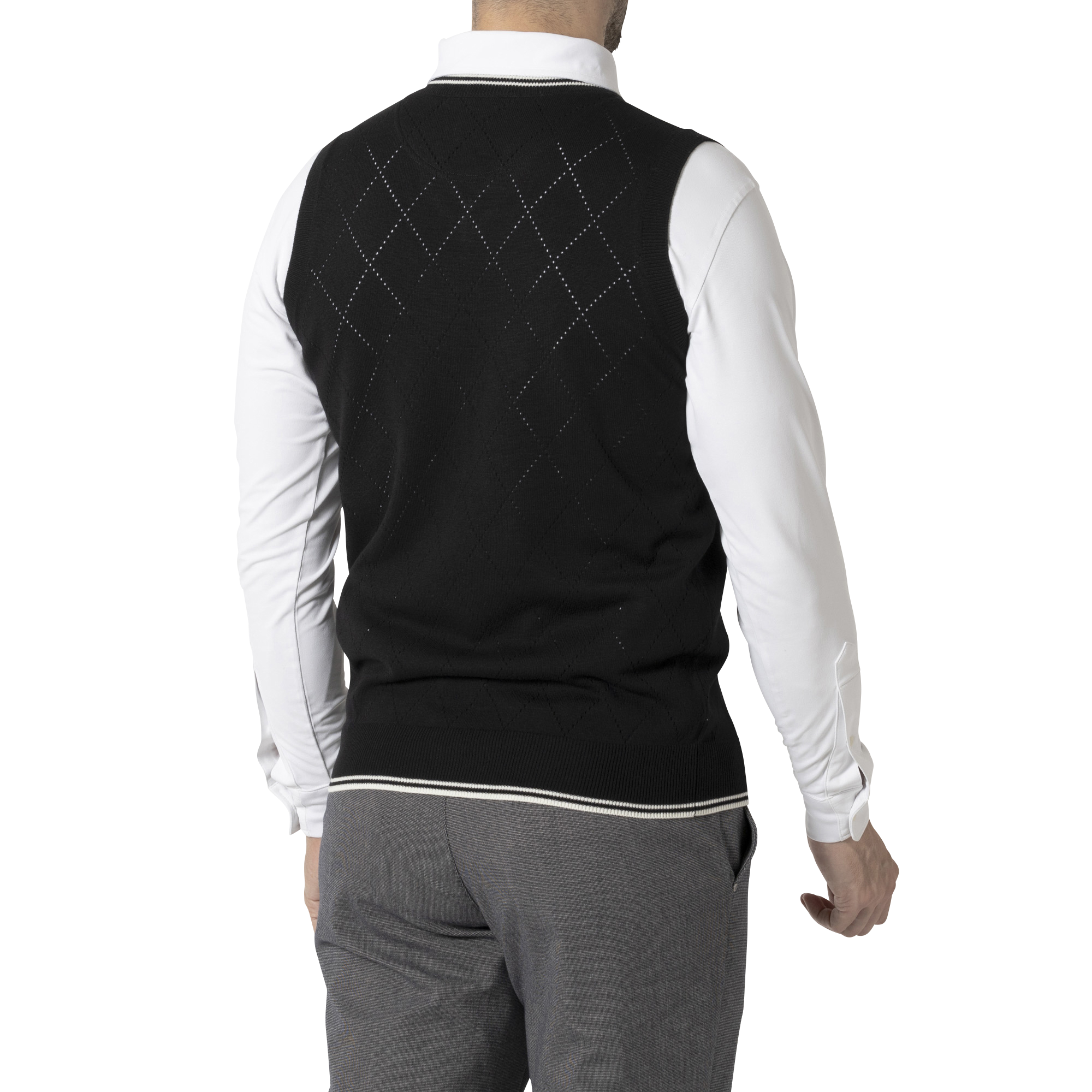 MEN'S ダイヤ柄 セーターベスト