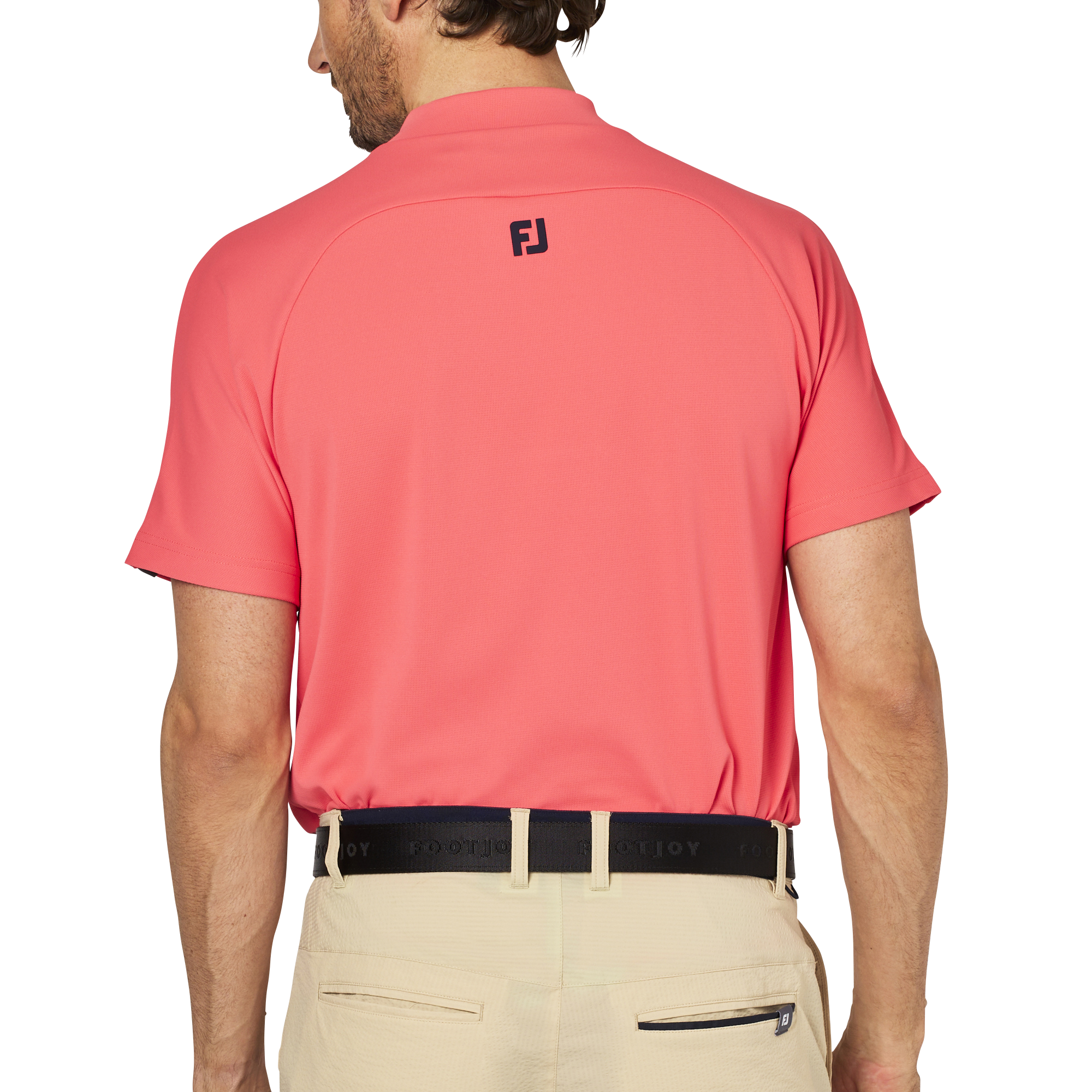 バイカラー半袖モックネックシャツ