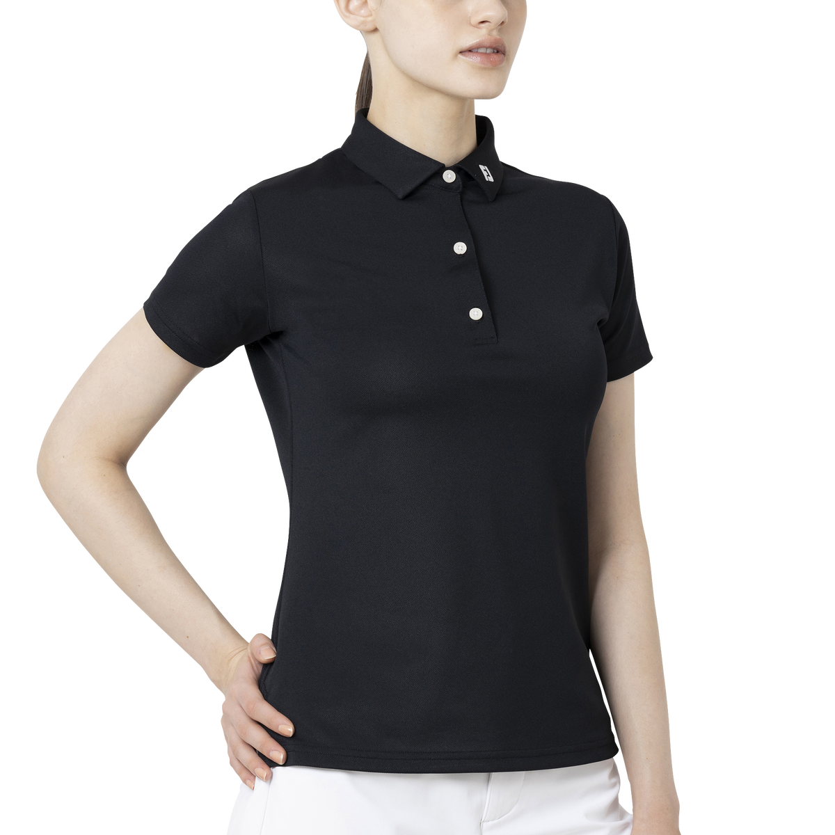 Essential Womens Solid ストレッチ鹿の子半袖シャツ - FootJoy Japan Essential Womens Solid ストレッチ鹿の子半袖シャツ - FootJoy Japan