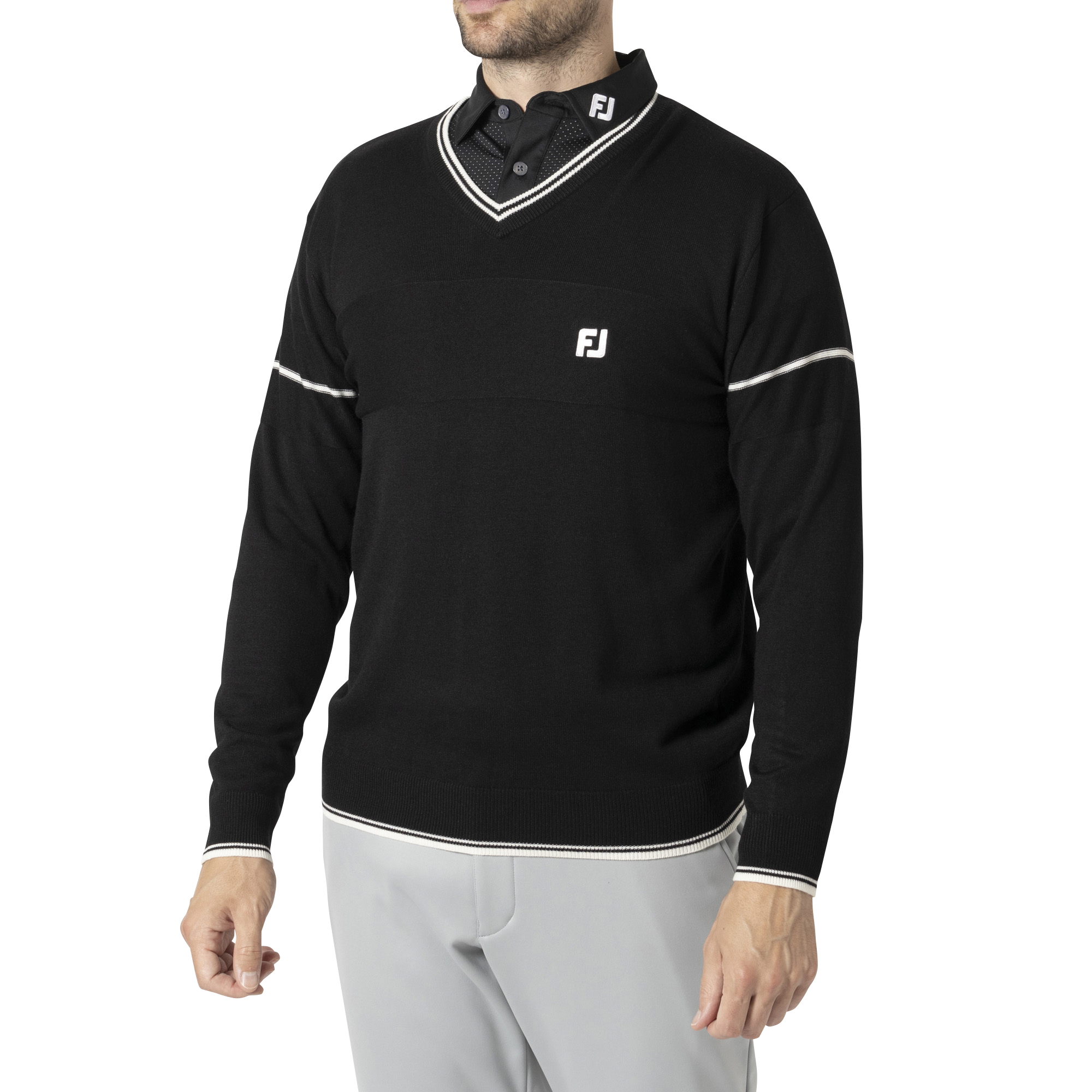 MEN'S スリーブライン 長袖Vネックセーター - FootJoy Japan