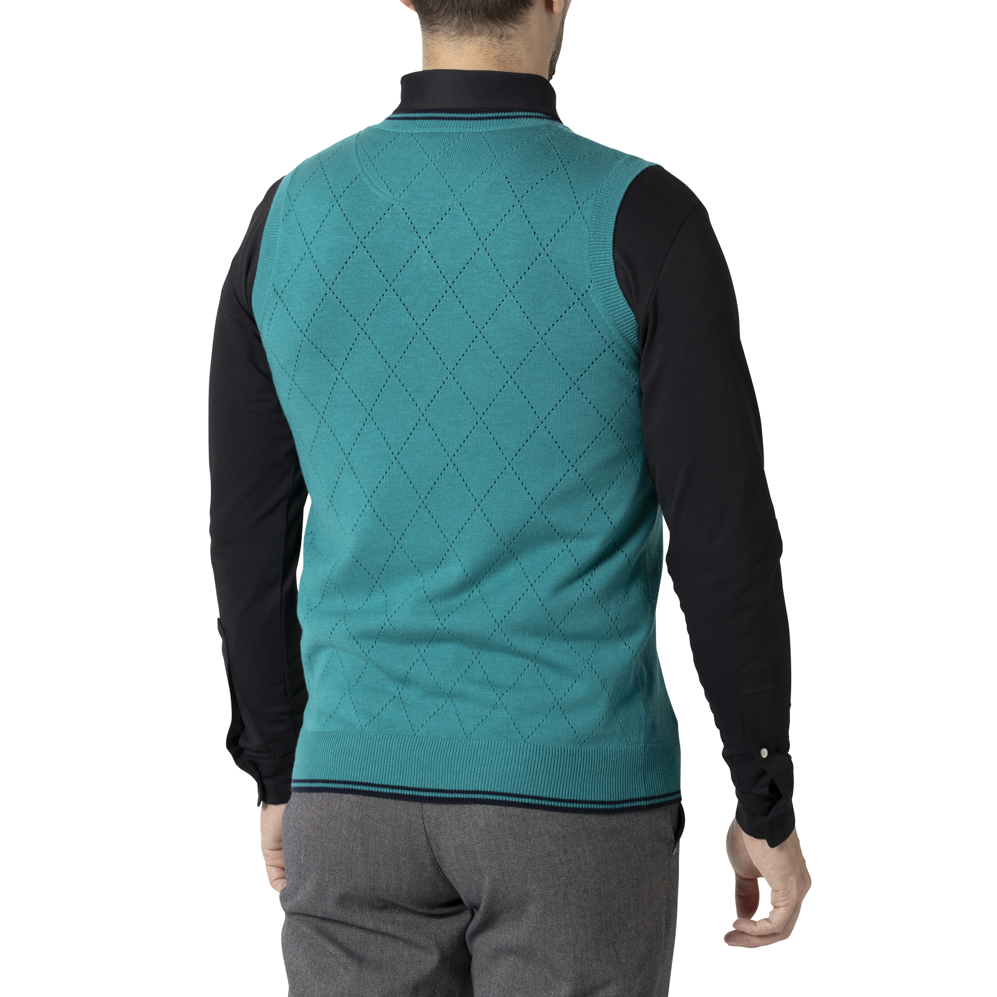 MEN'S ダイヤ柄 セーターベスト