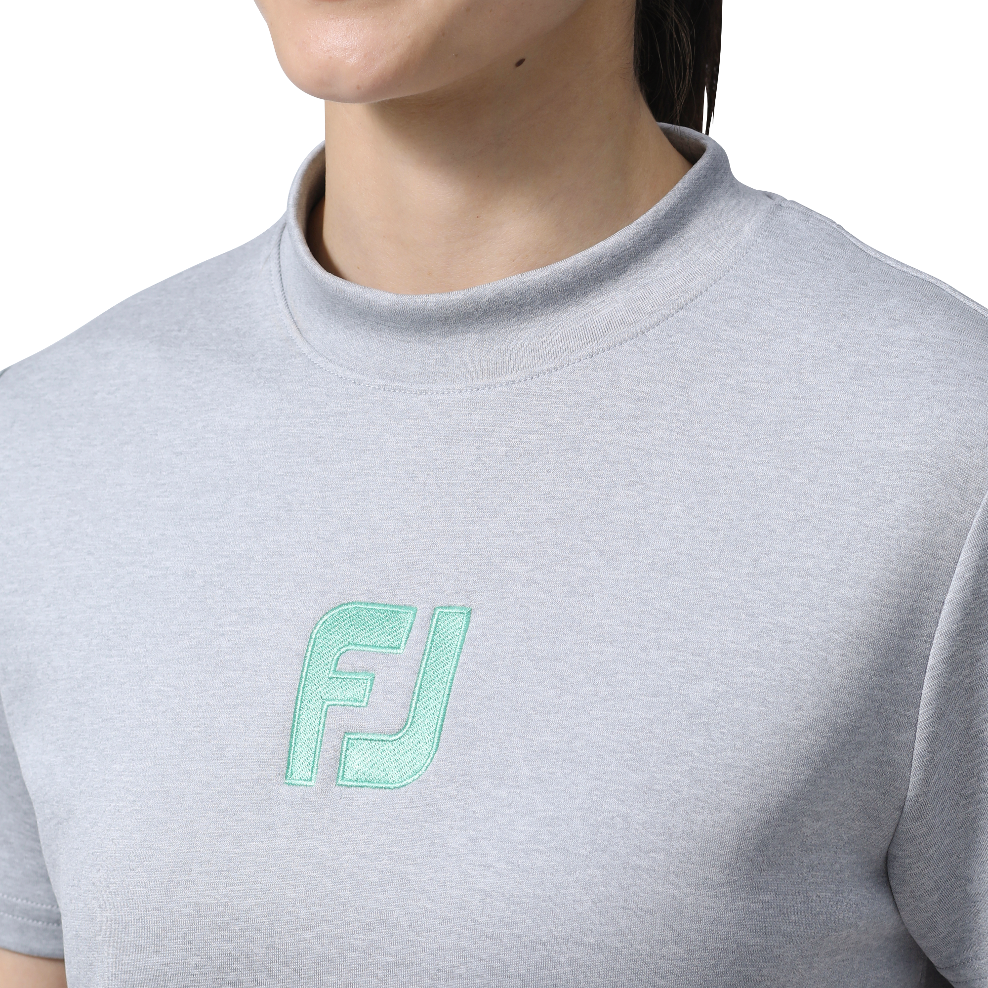 チェストロゴ半袖モックネックスウエット