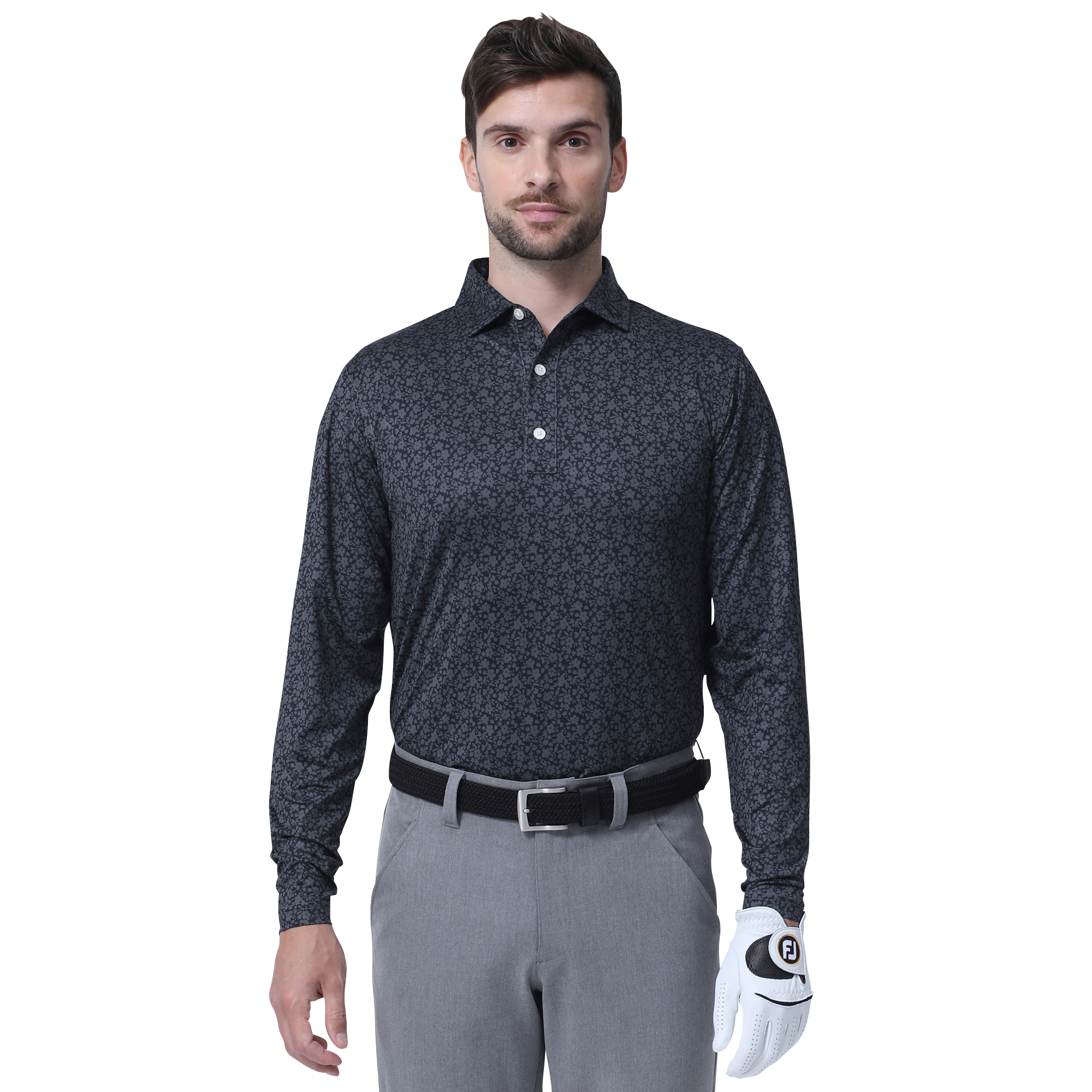 MEN'S スケッチフラワープリント長袖シャツ - FootJoy Japan