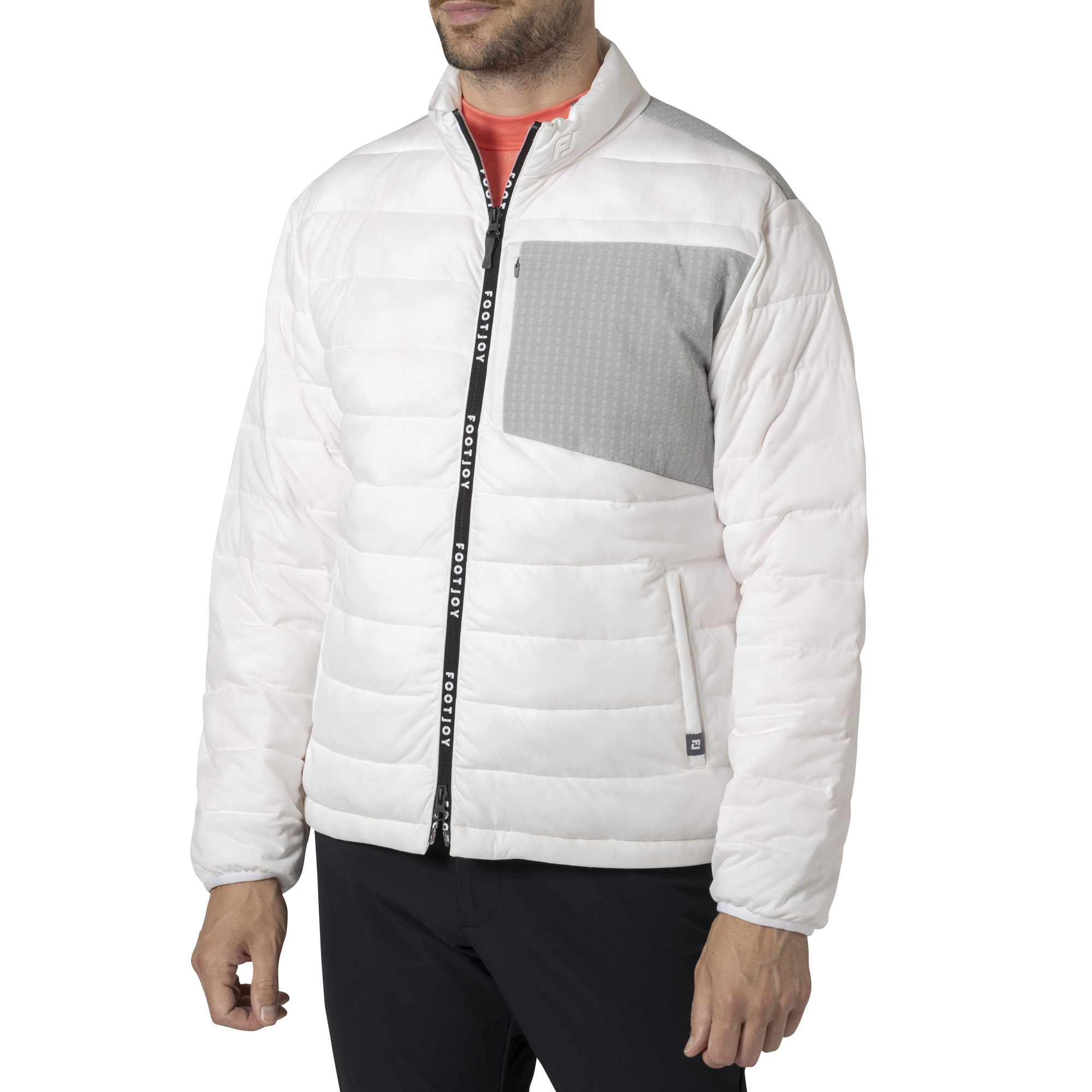 MEN'S 防風ニットラミネーション 長袖フルジップ中綿ジャケット