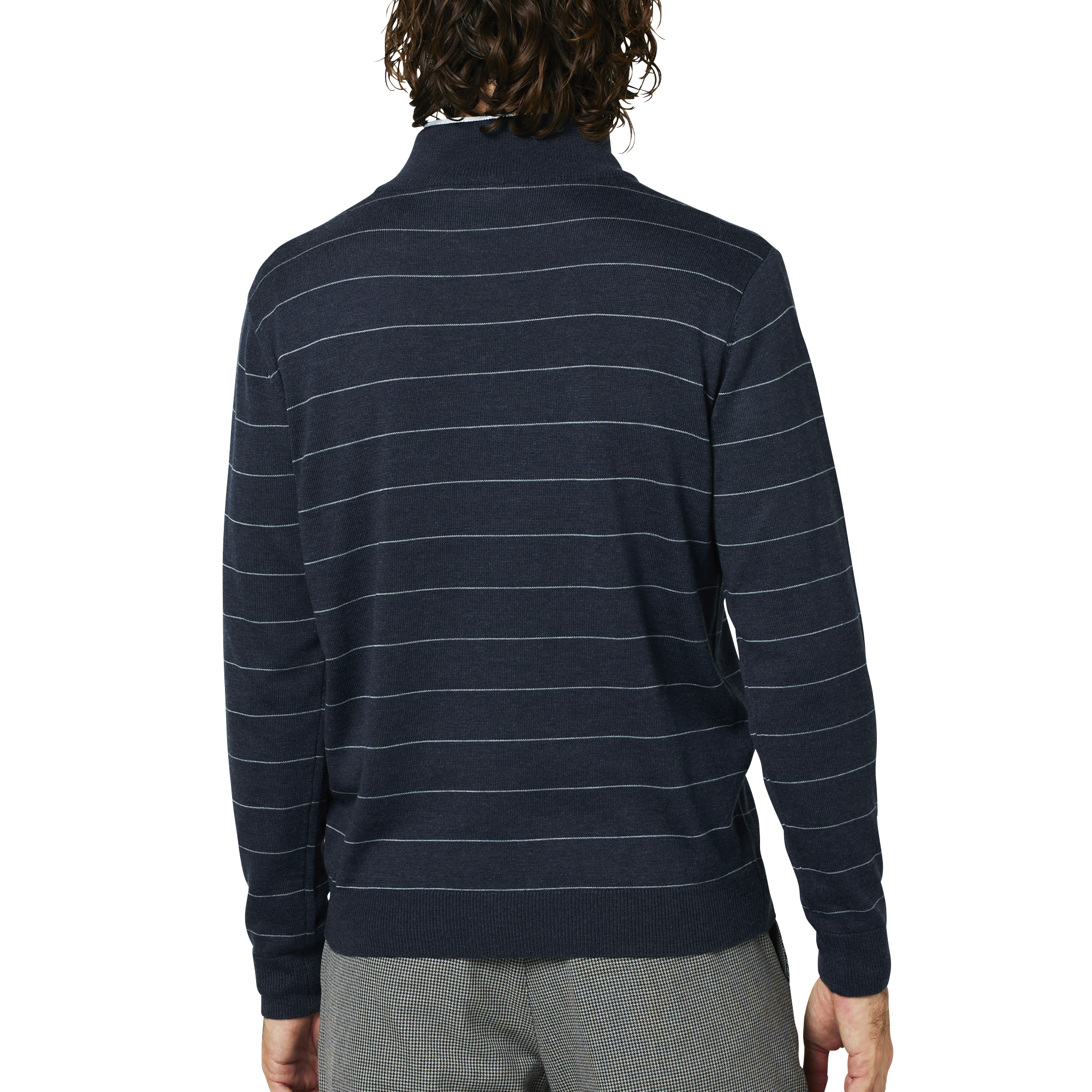 ウールヘザークォータージップセーター