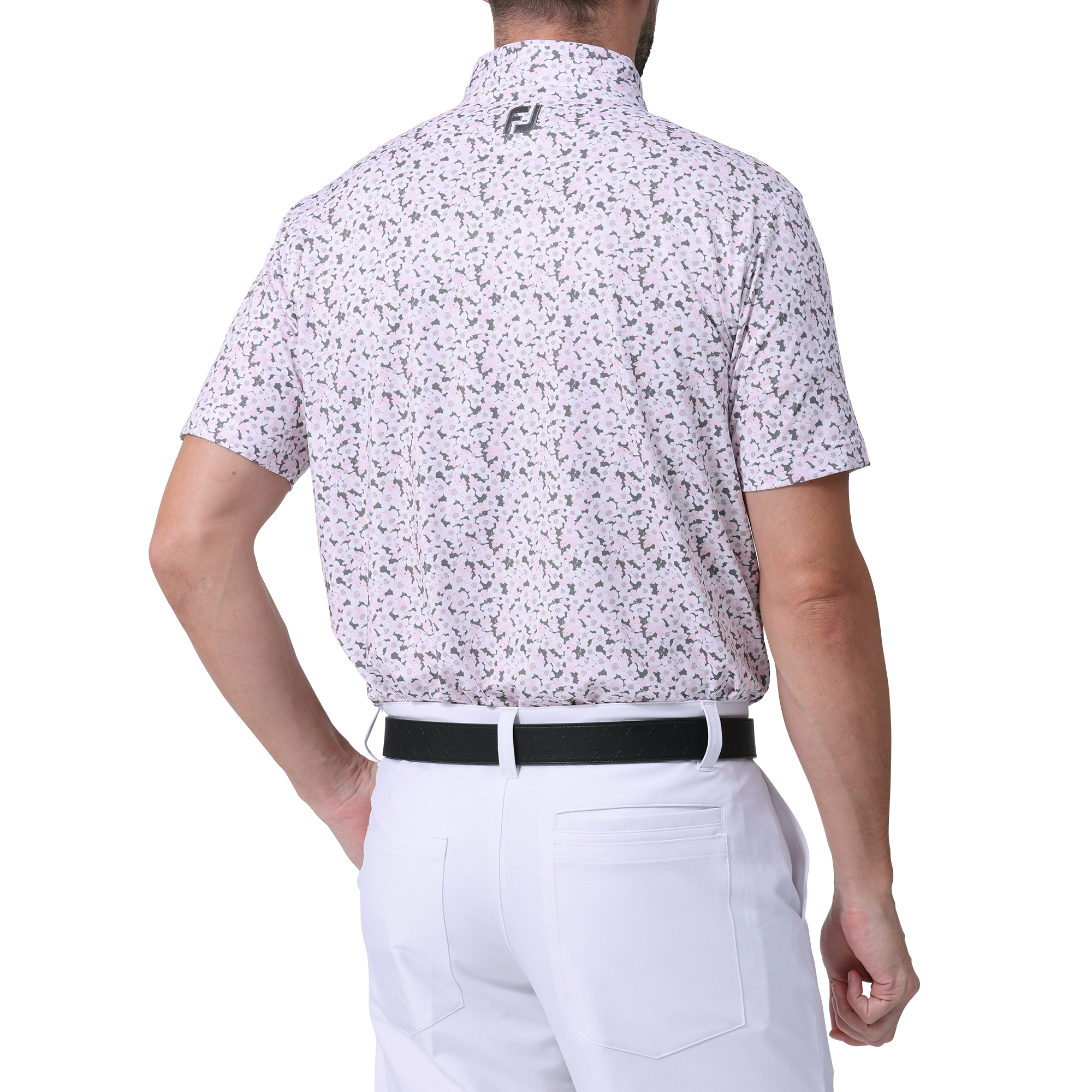 サクラソウプリント半袖ボタンダウンシャツ