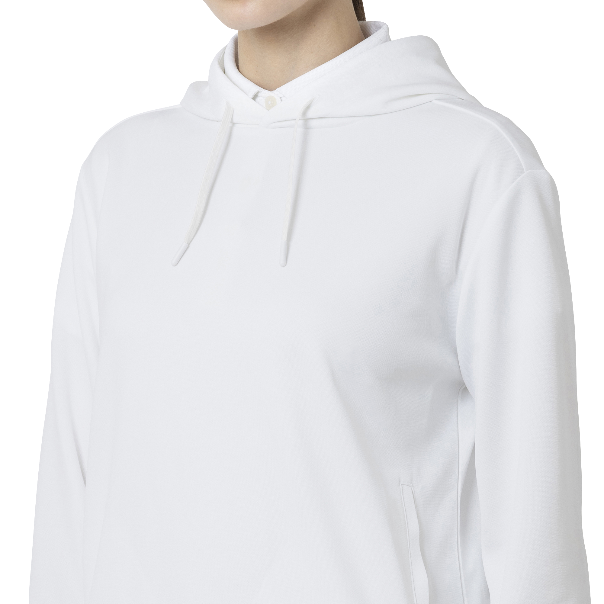 Essential W`s LtWt L/S ストレッチフーディープルオーバー