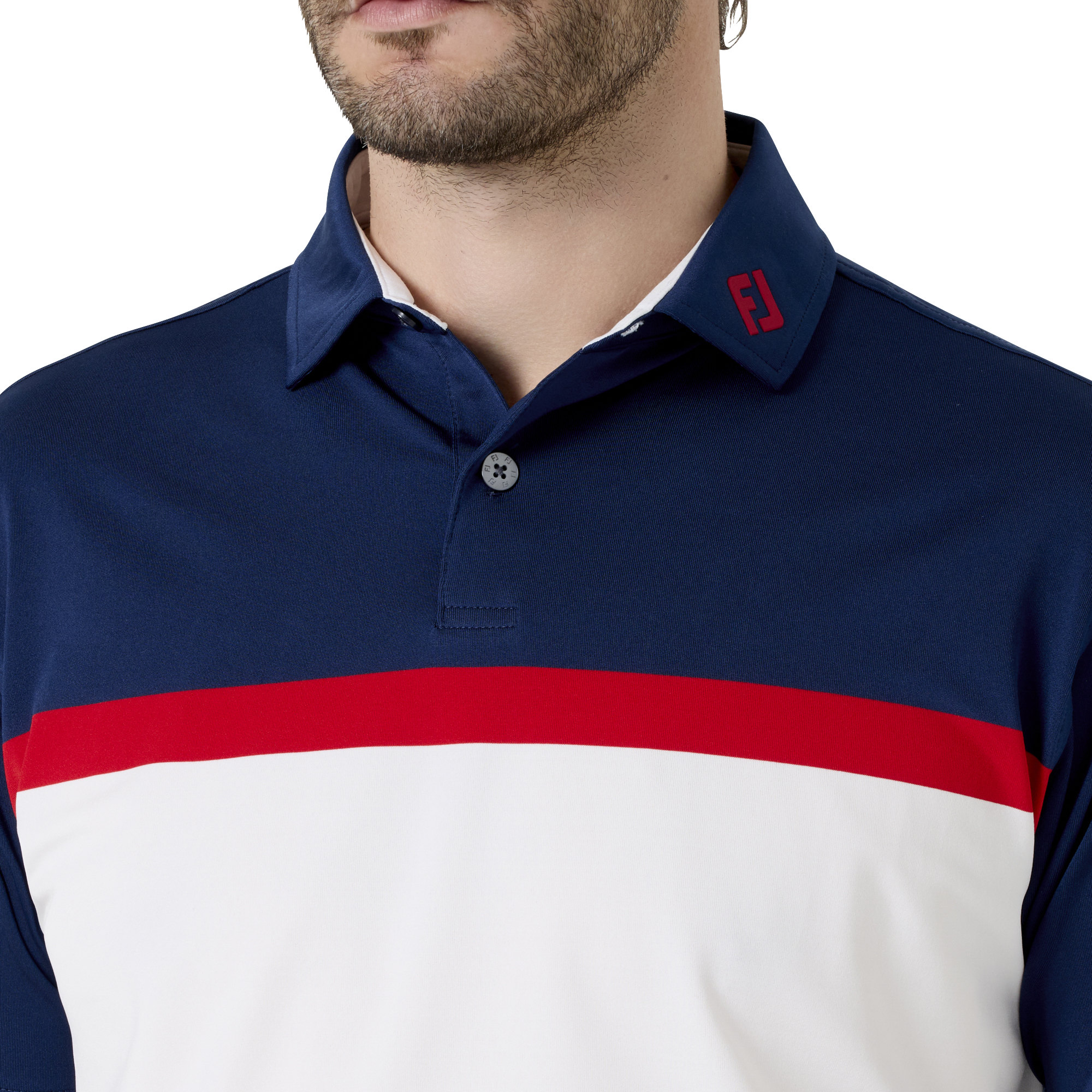 Essential M`s カラーブロック ストレッチライル半袖シャツ