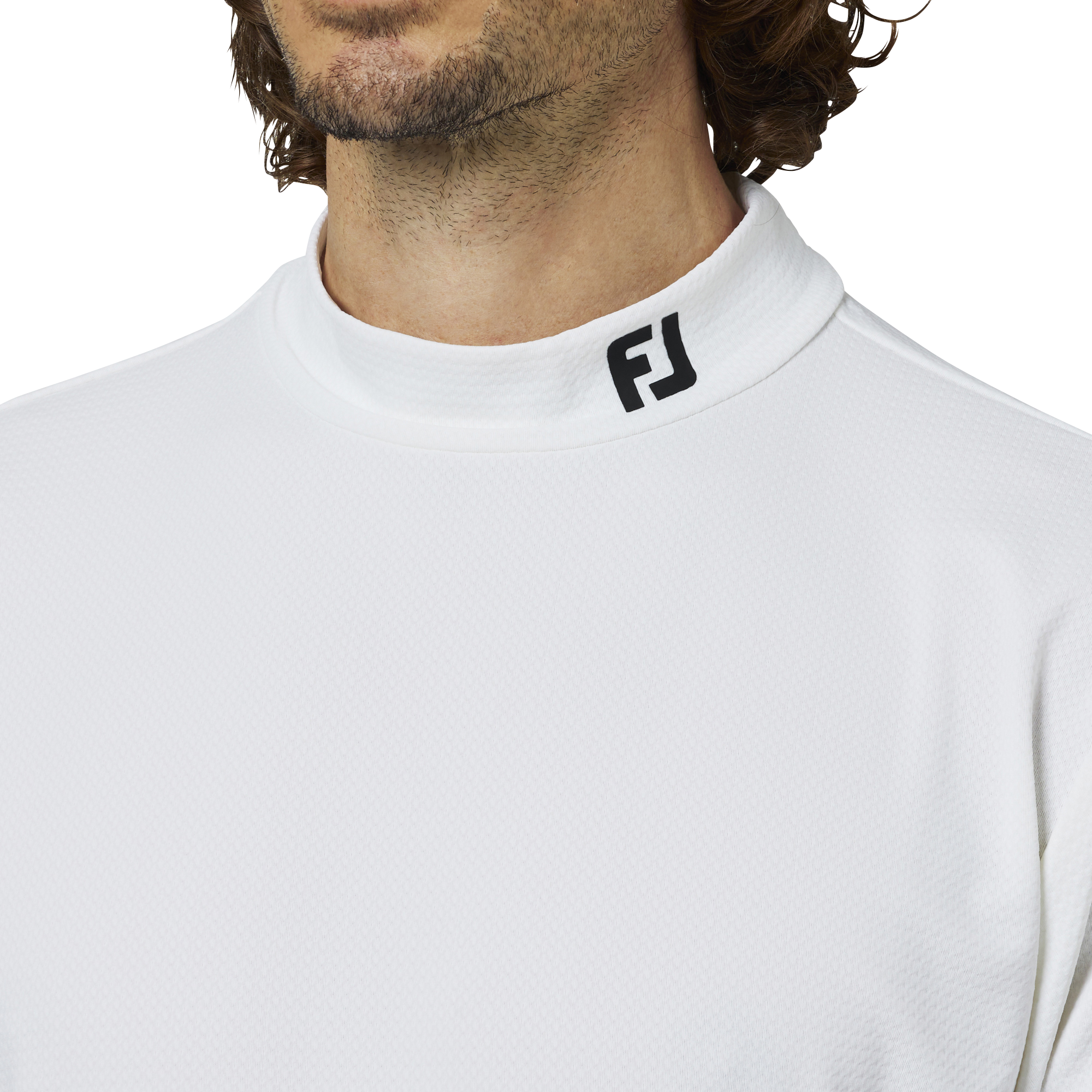 半袖モックネックシャツ