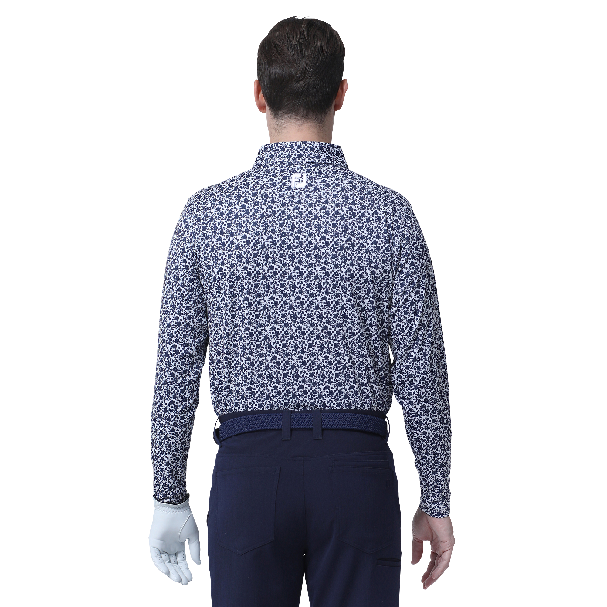 MEN'S スケッチフラワープリント長袖シャツ