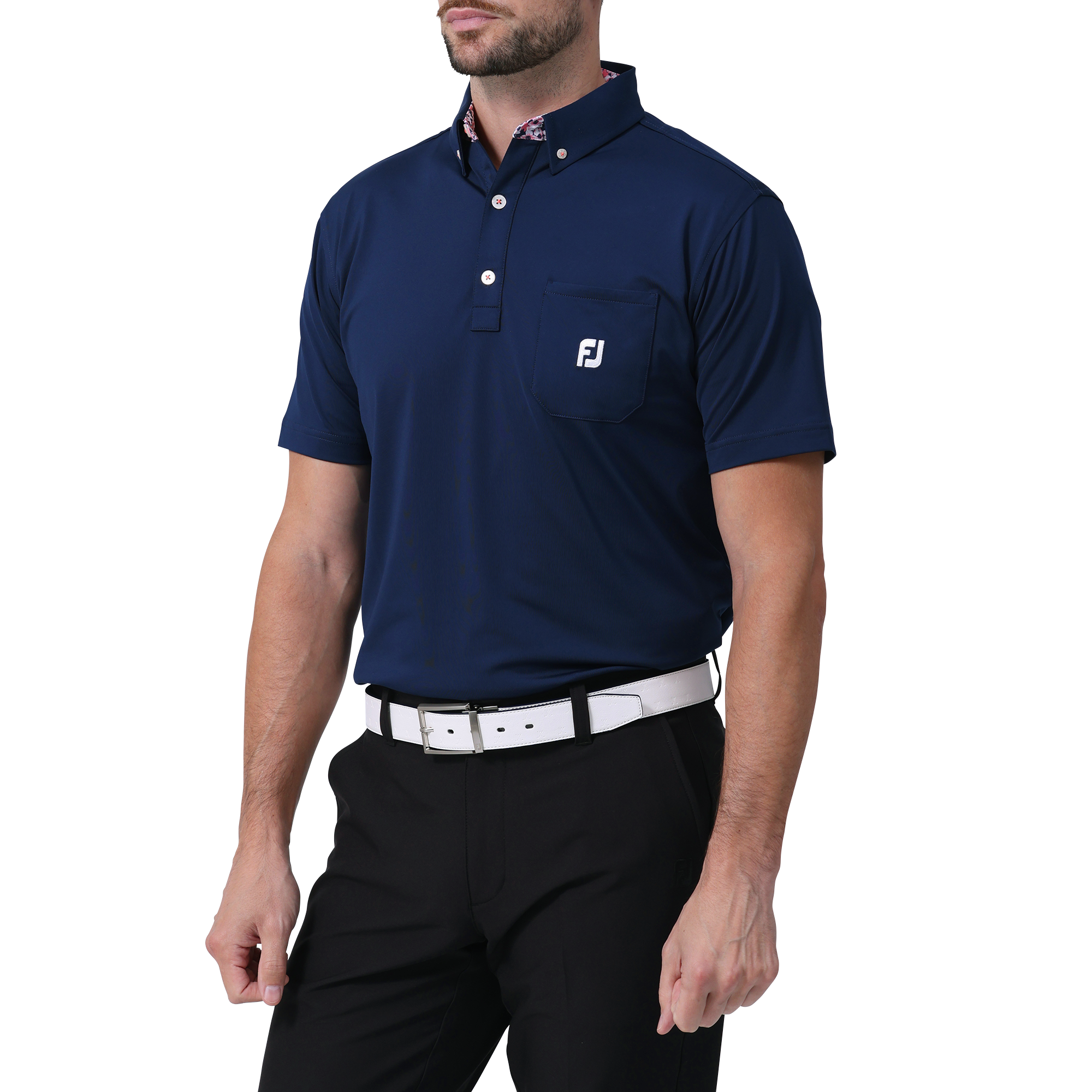 ソリッドポケット付半袖ボタンダウンシャツ - FootJoy Japan