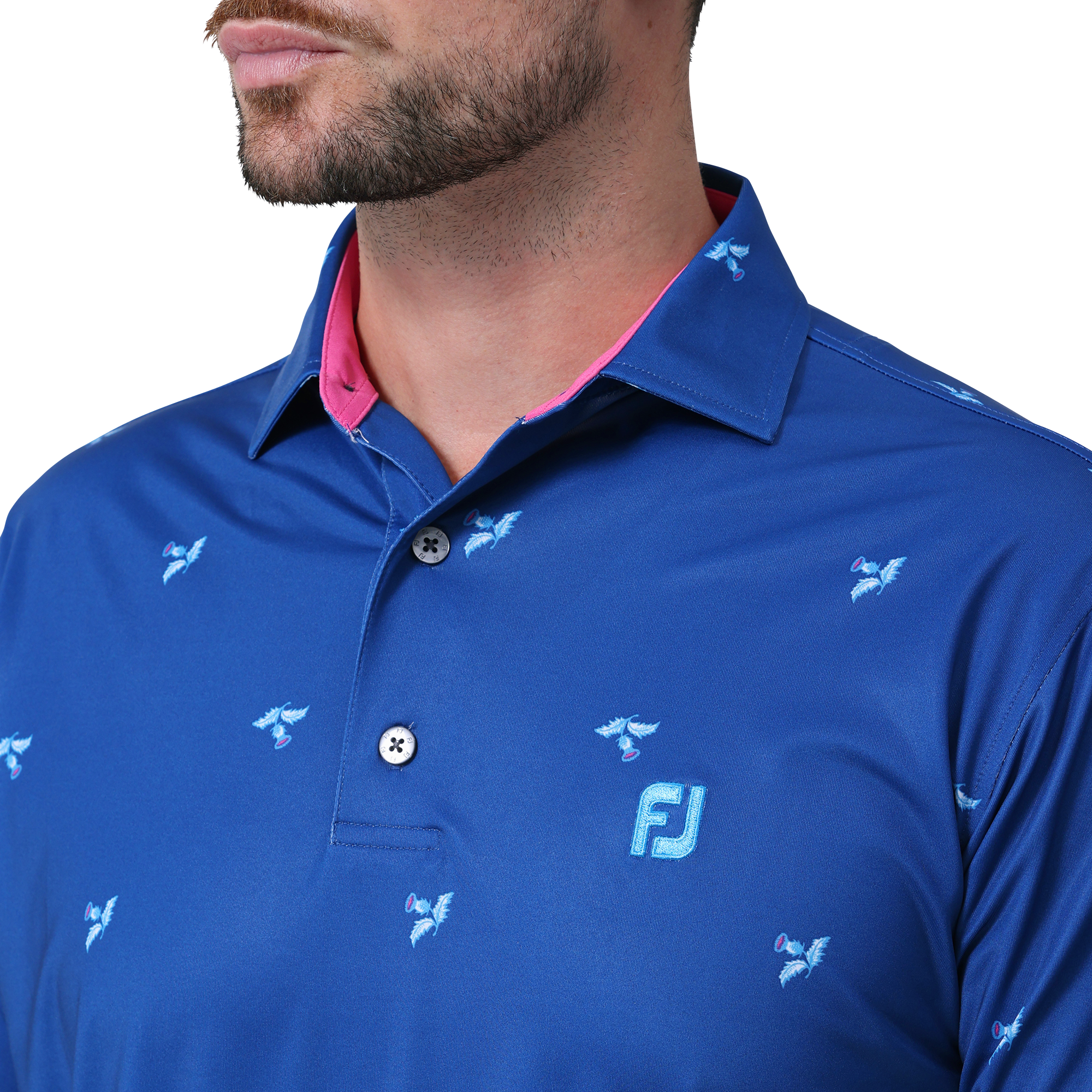 アザミプリント半袖シャツ