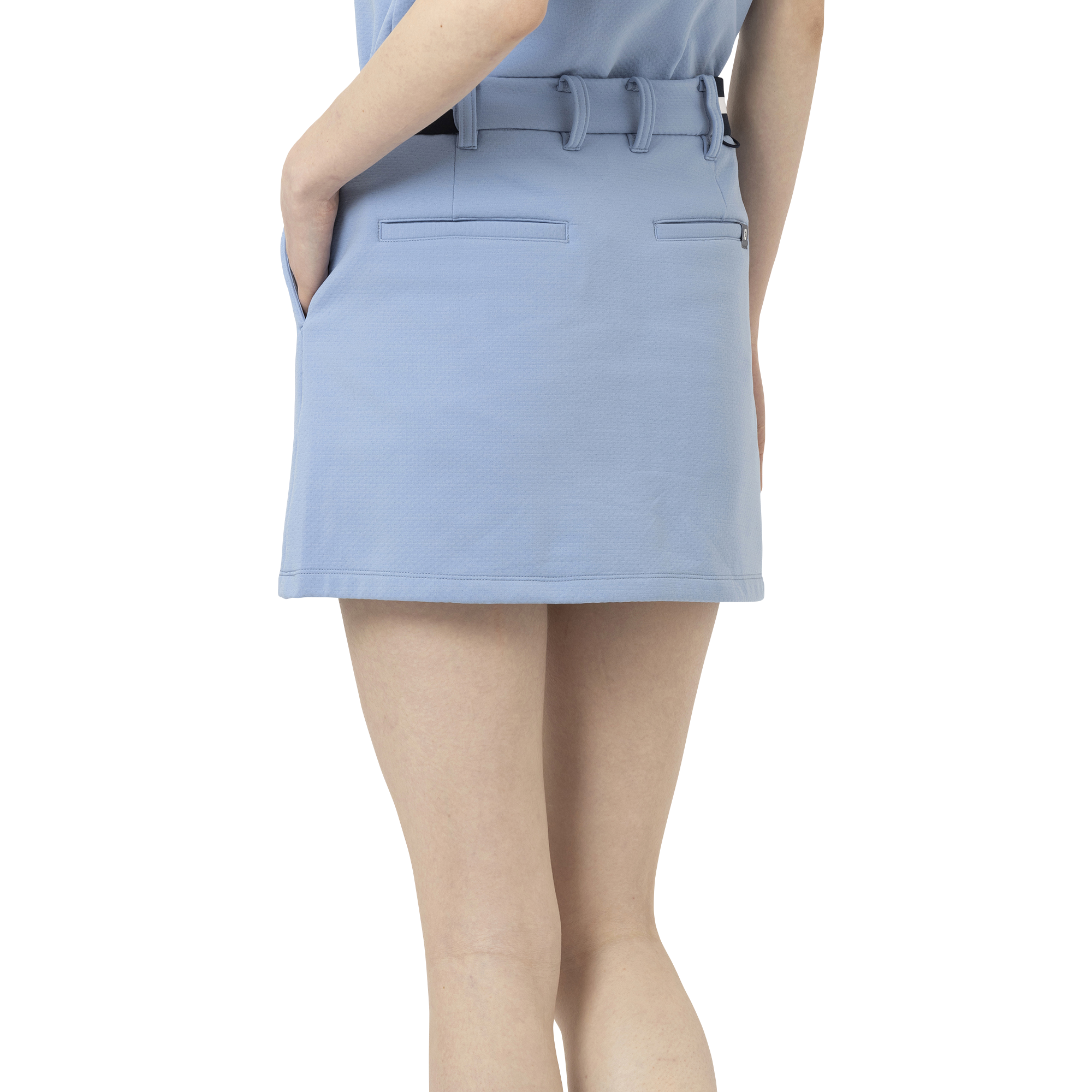 ラインリブウエストゴムスウェットスカート