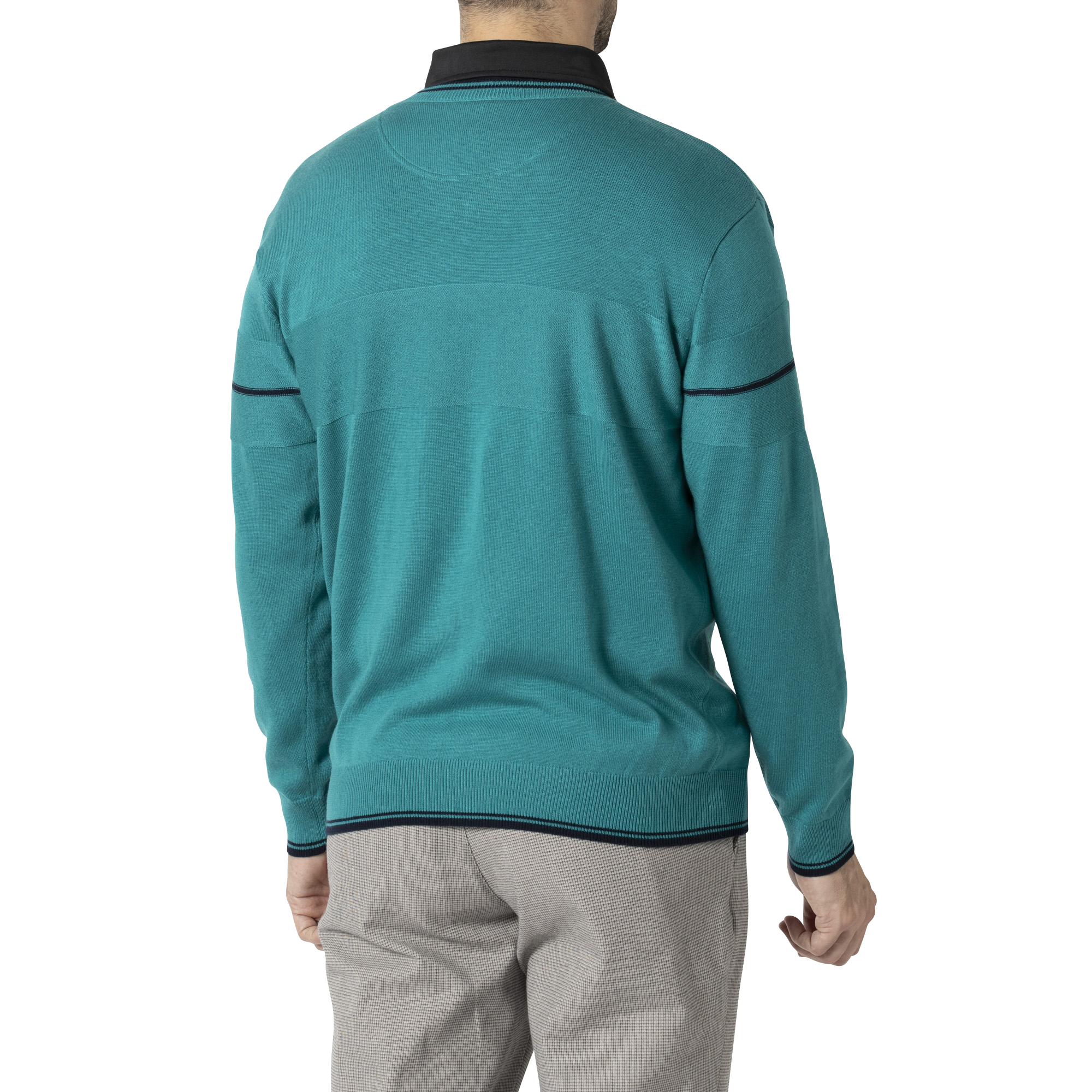 MEN'S スリーブライン 長袖Vネックセーター