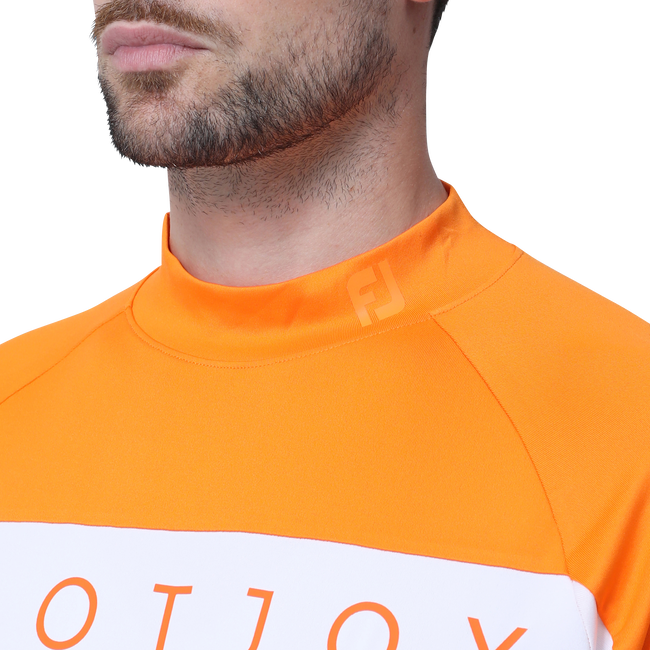 MEN'S カラーブロックラグラン半袖モックネックシャツ - FootJoy Japan MEN'S カラーブロックラグラン半袖モックネックシャツ - FootJoy Japan