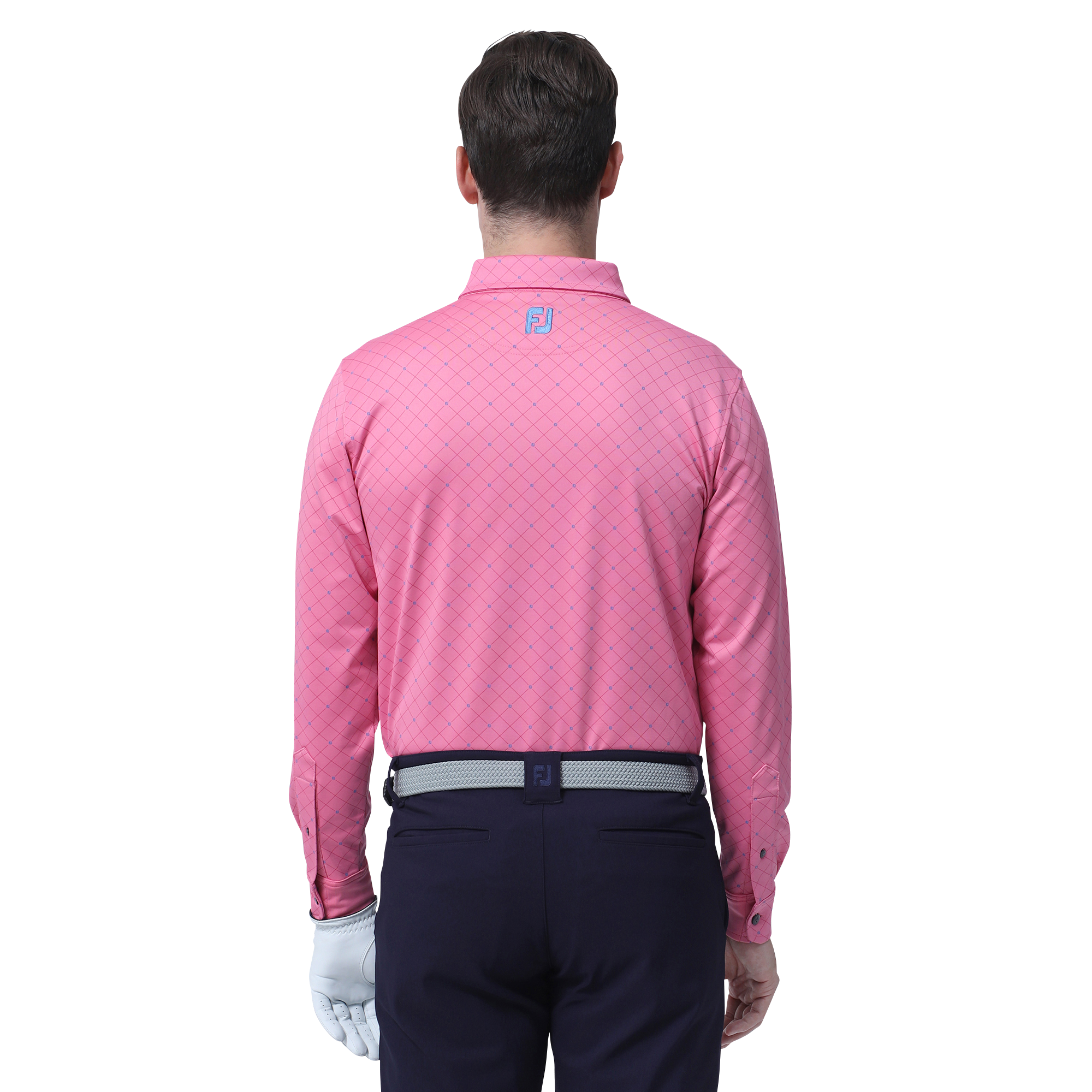 MEN'S FJアーガイル蓄熱保温長袖ボタンダウンシャツ