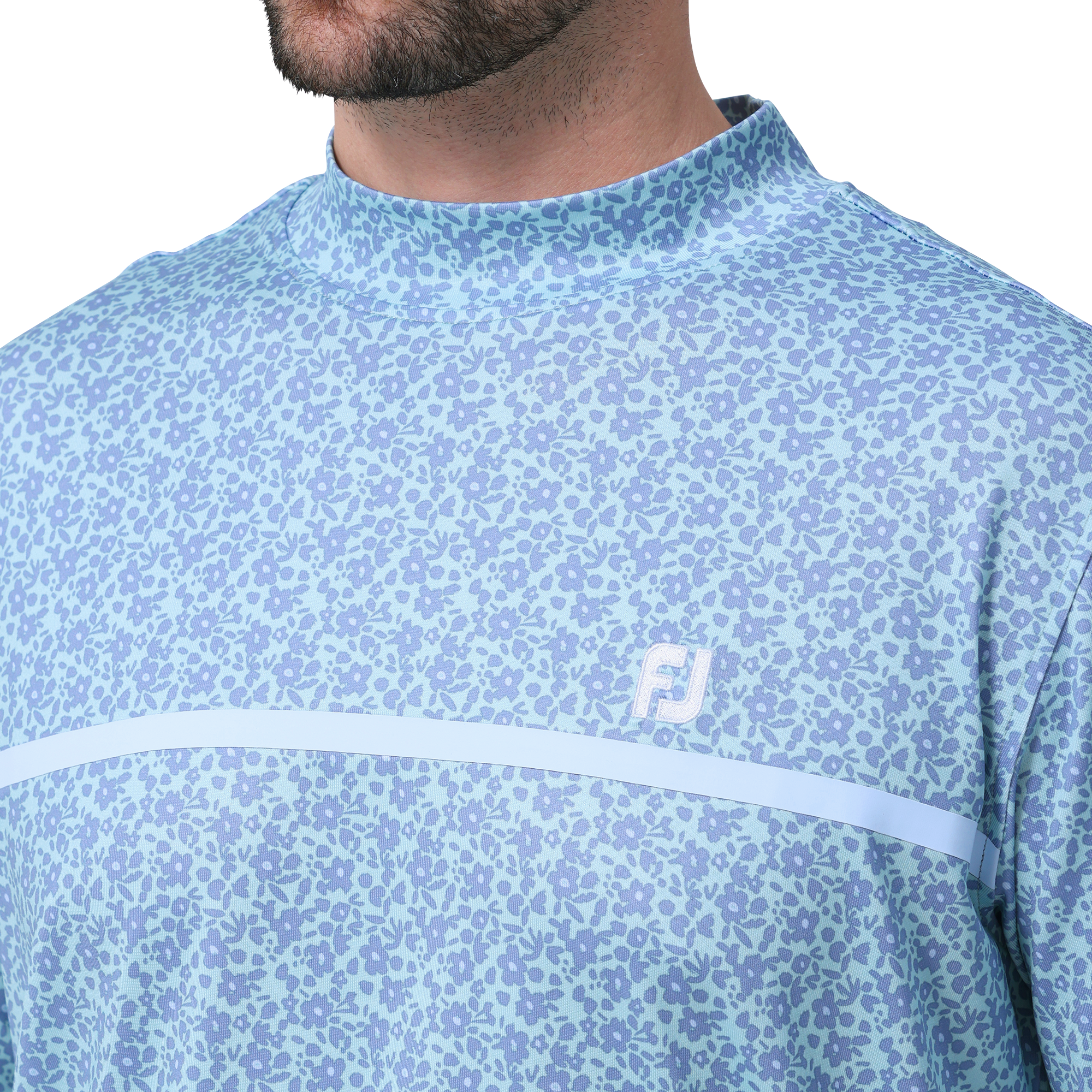 フラワープリント半袖モックネックシャツ - FootJoy Japan