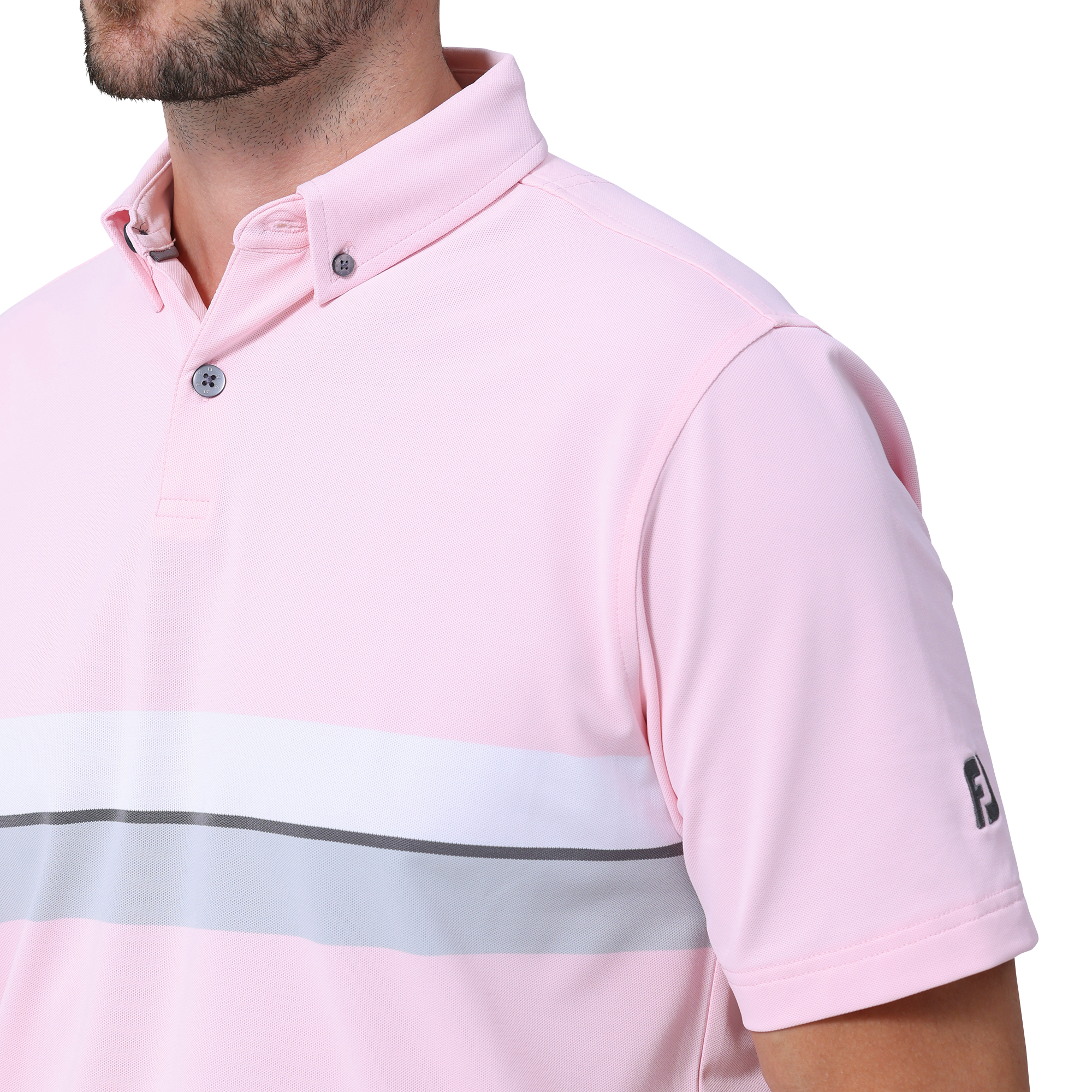 ダブルチェストライン半袖ボタンダウンシャツ