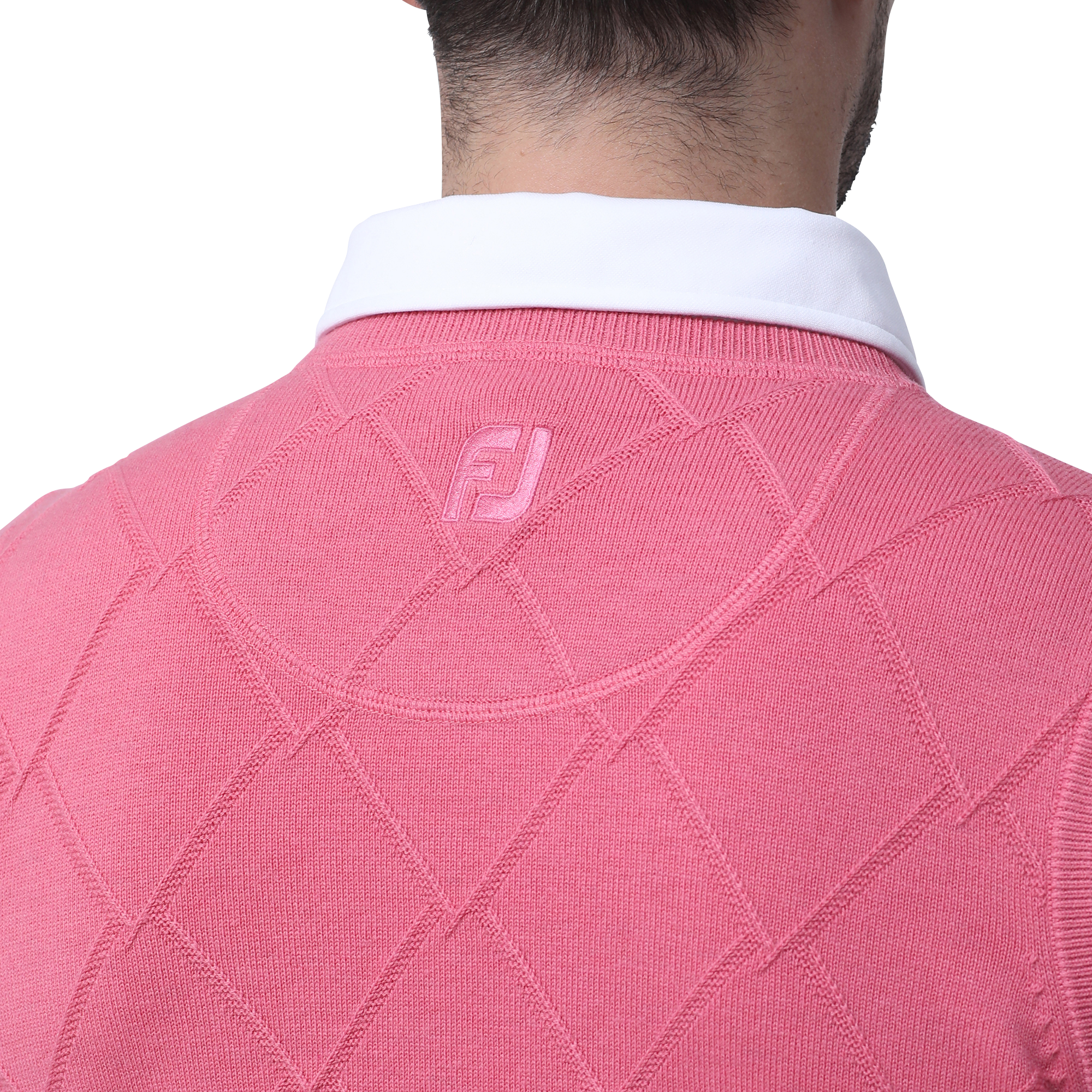 MEN'S ケーブルアーガイルVネックベスト