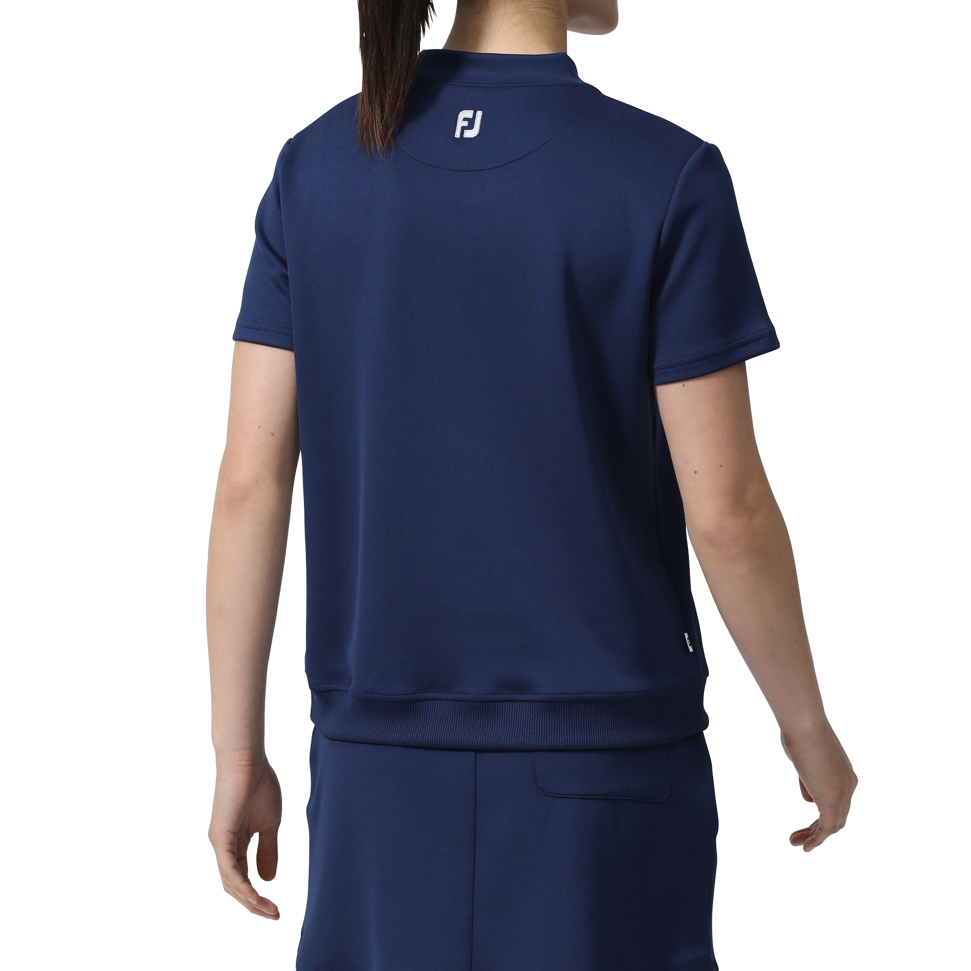 チェストロゴ半袖モックネックスウエット