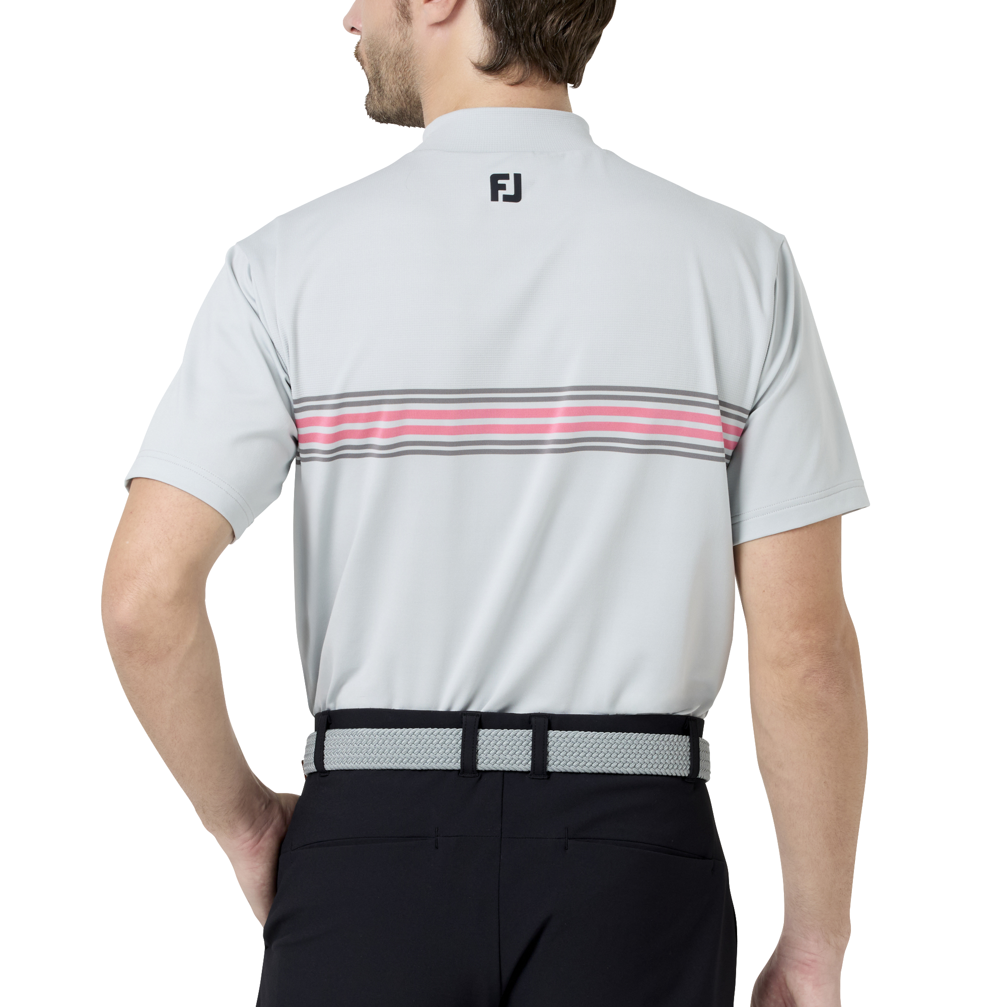 マルチクーリングメッシュ パネルボーダー モックネックシャツ