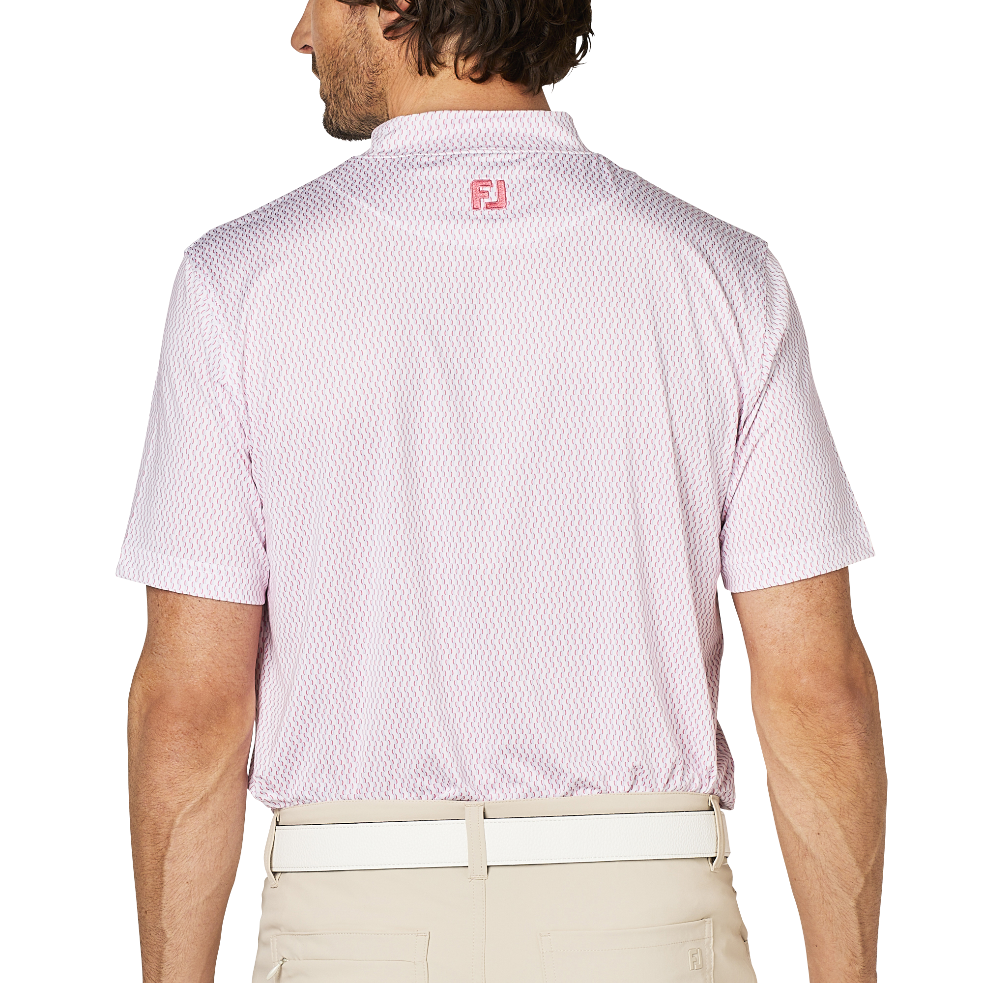 チェストライン半袖モックネックシャツ