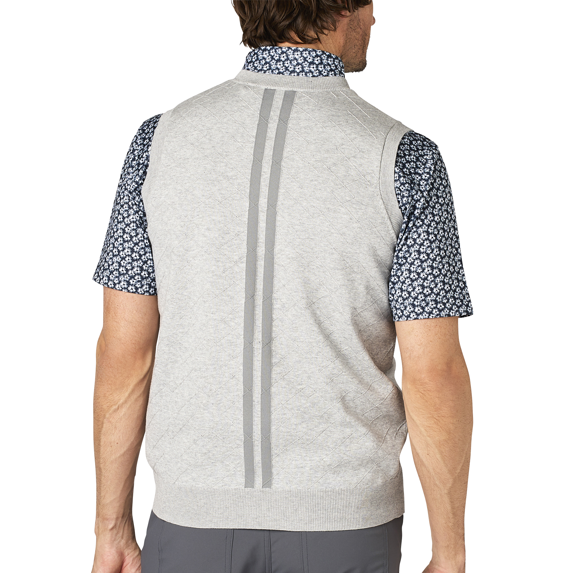 アーガイル柄Vネックセーターベスト