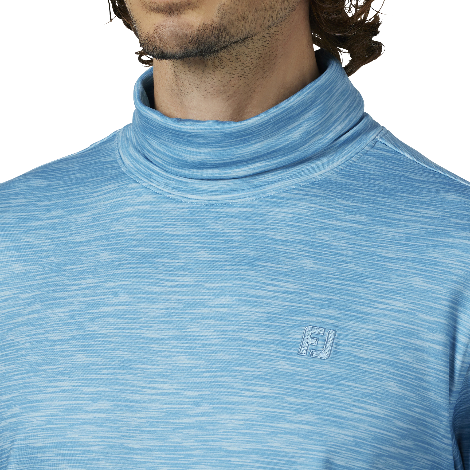 スペースダイロールネック裏起毛長袖シャツ