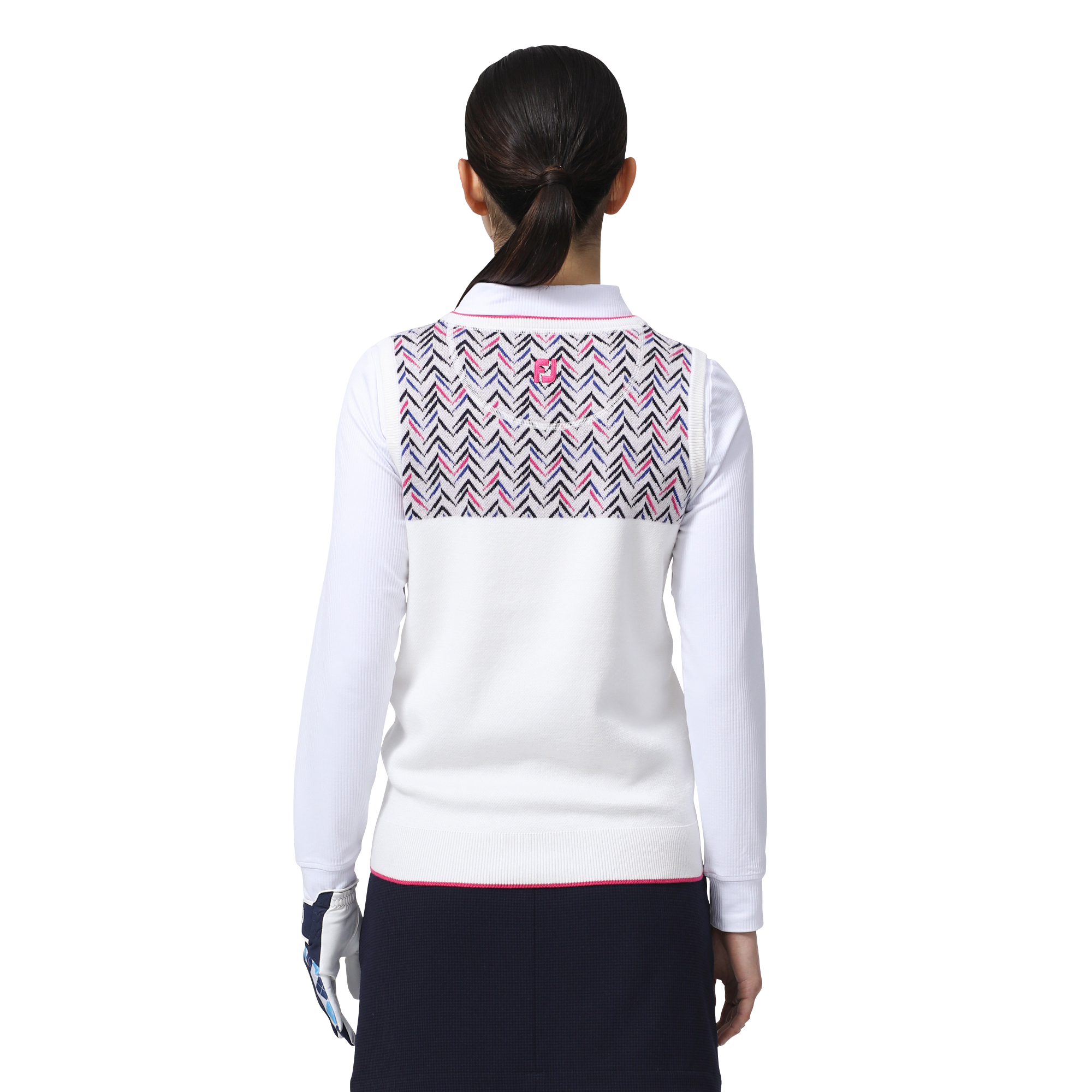WOMEN'S シェブロンパターン Vネックベスト